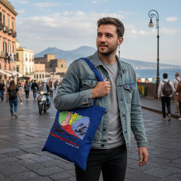 Bolsa de compras Vesuvius Andy Warhol en algodón natural