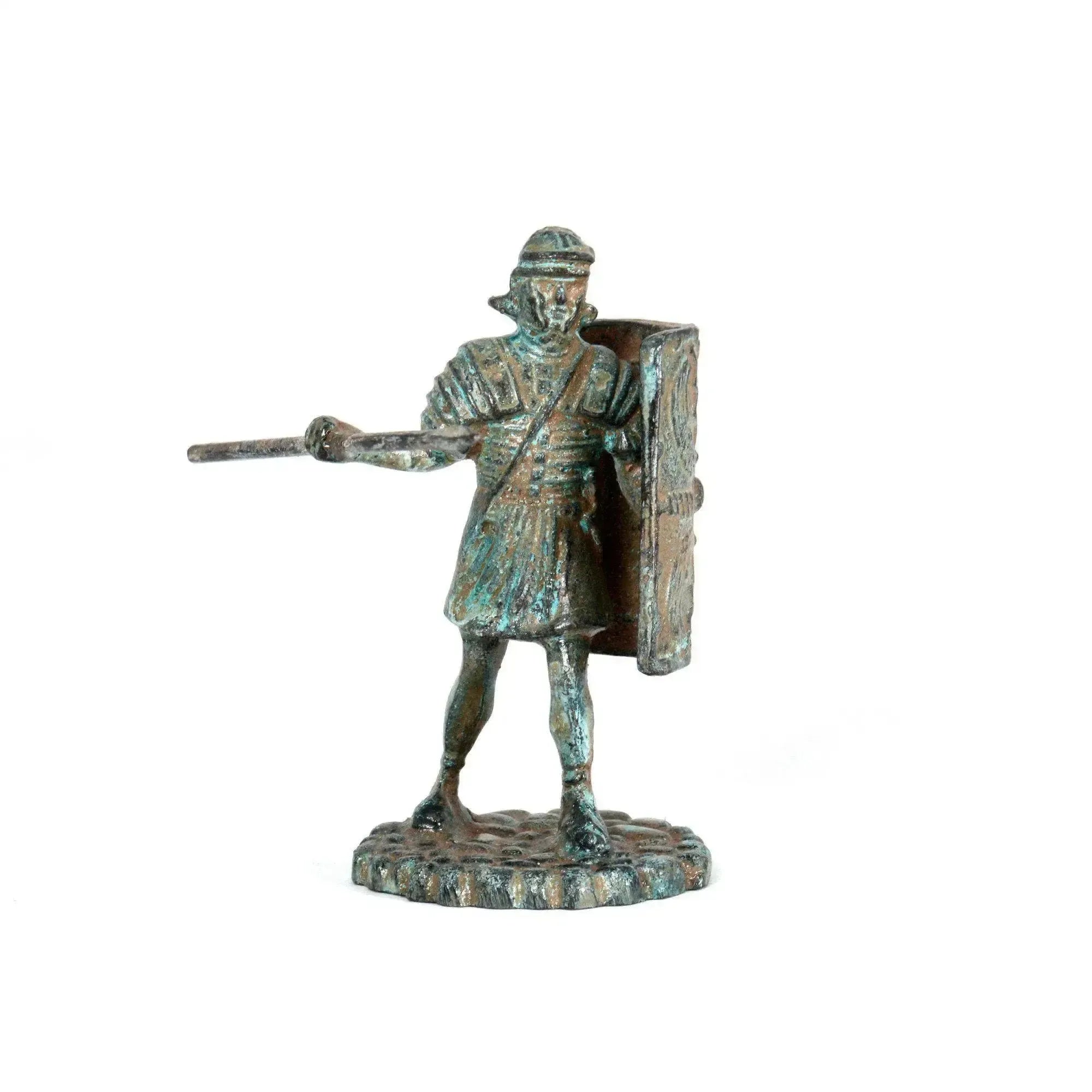 休息中のローマ兵士 - ブロンズ製の小像 – Museum Shop Italy