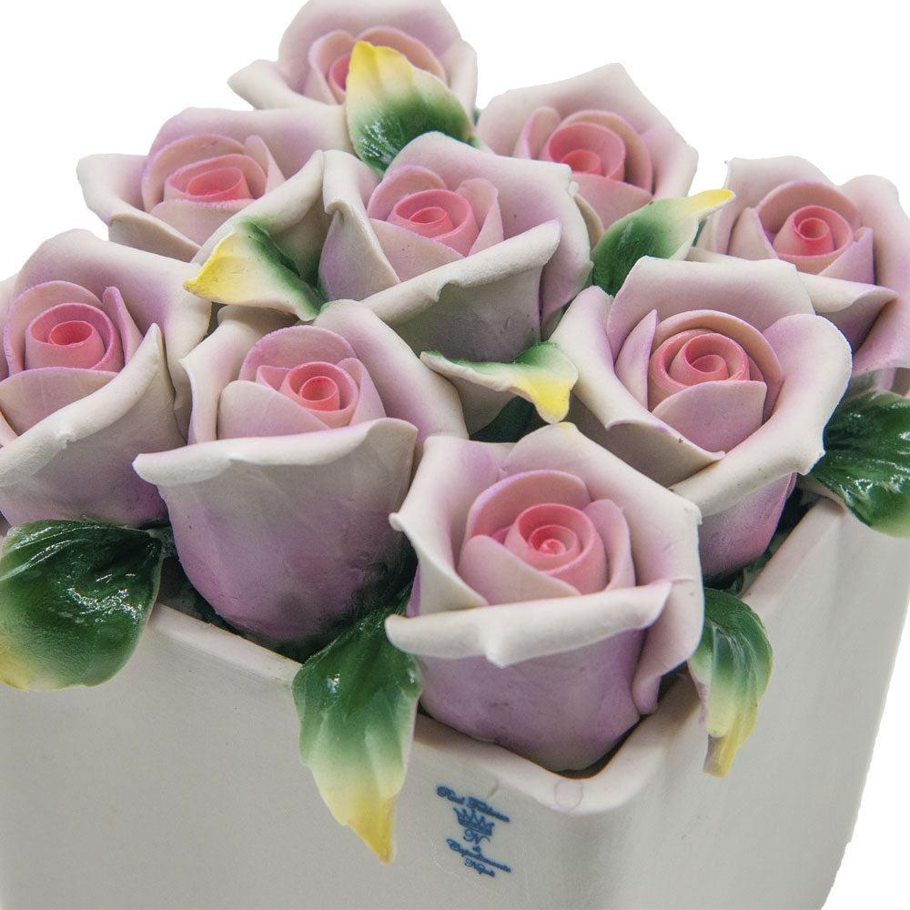 Capodimonte-Porzellanvase mit Rosen – Museum Shop Italy
