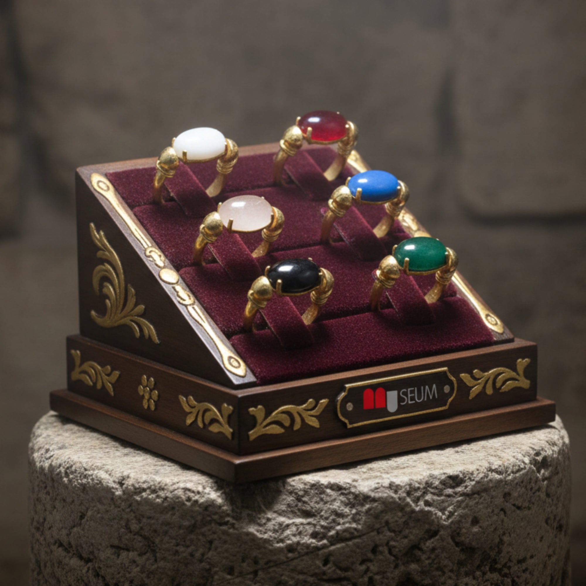 ◇天然琥珀 シルバー925メッキ金嵌め インレイ 3点セット【箱、鑑定書 付】 Anello_di_Pompei_con_pietre_na