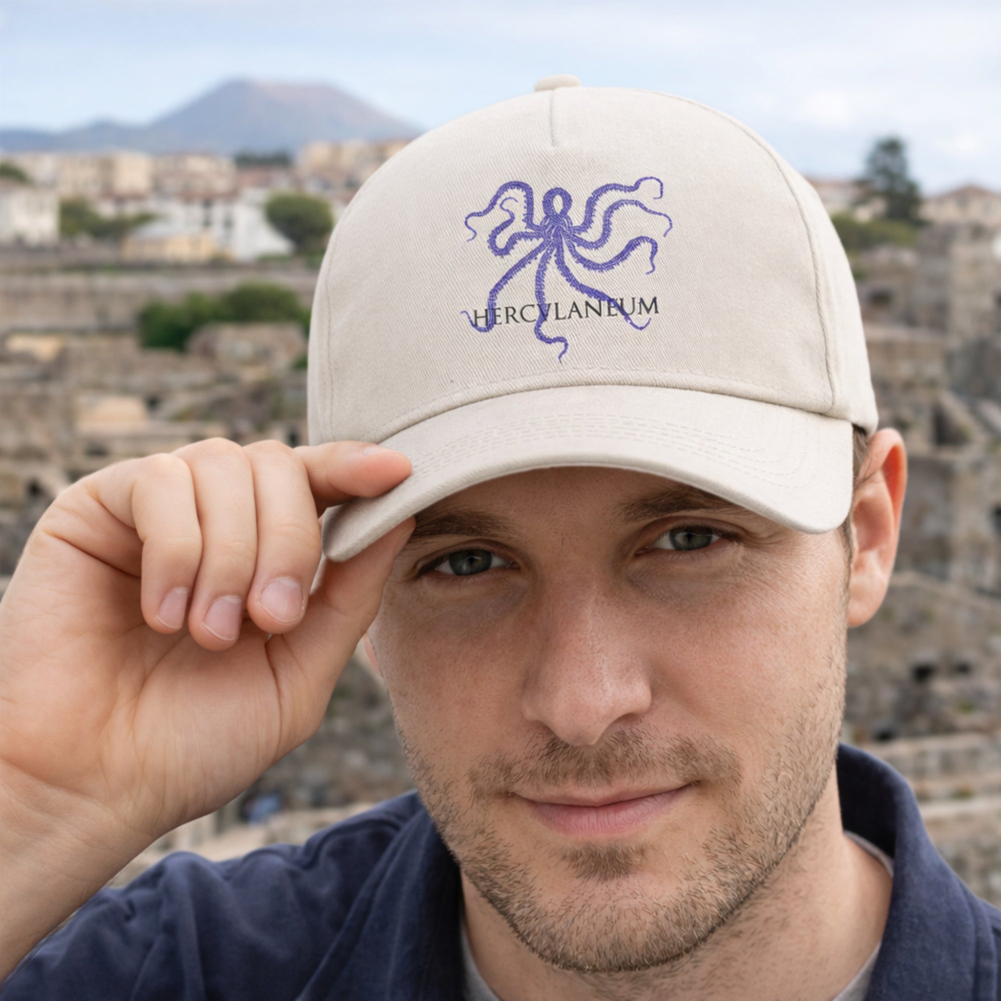 Cappello in cotone ispirato al polipo di Ercolano