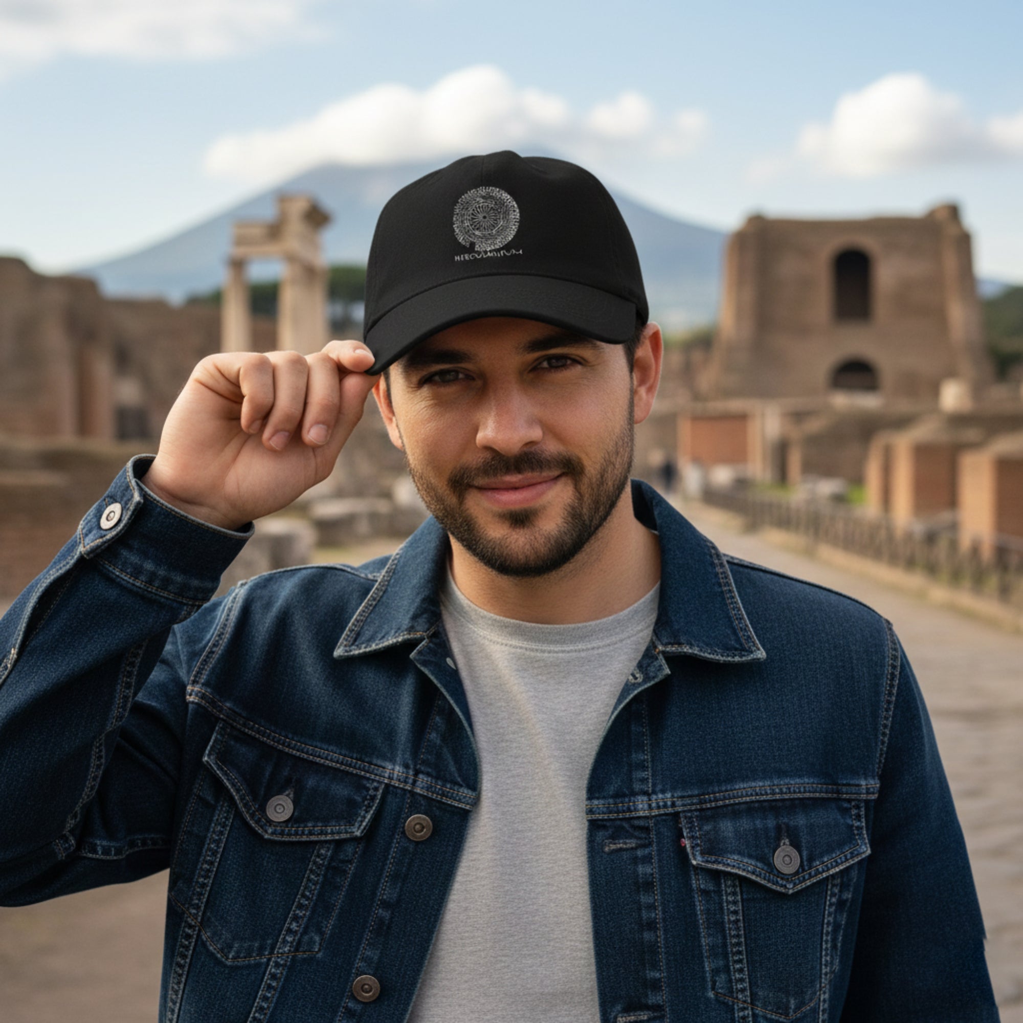 Cappello nero con spirale di Ercolano