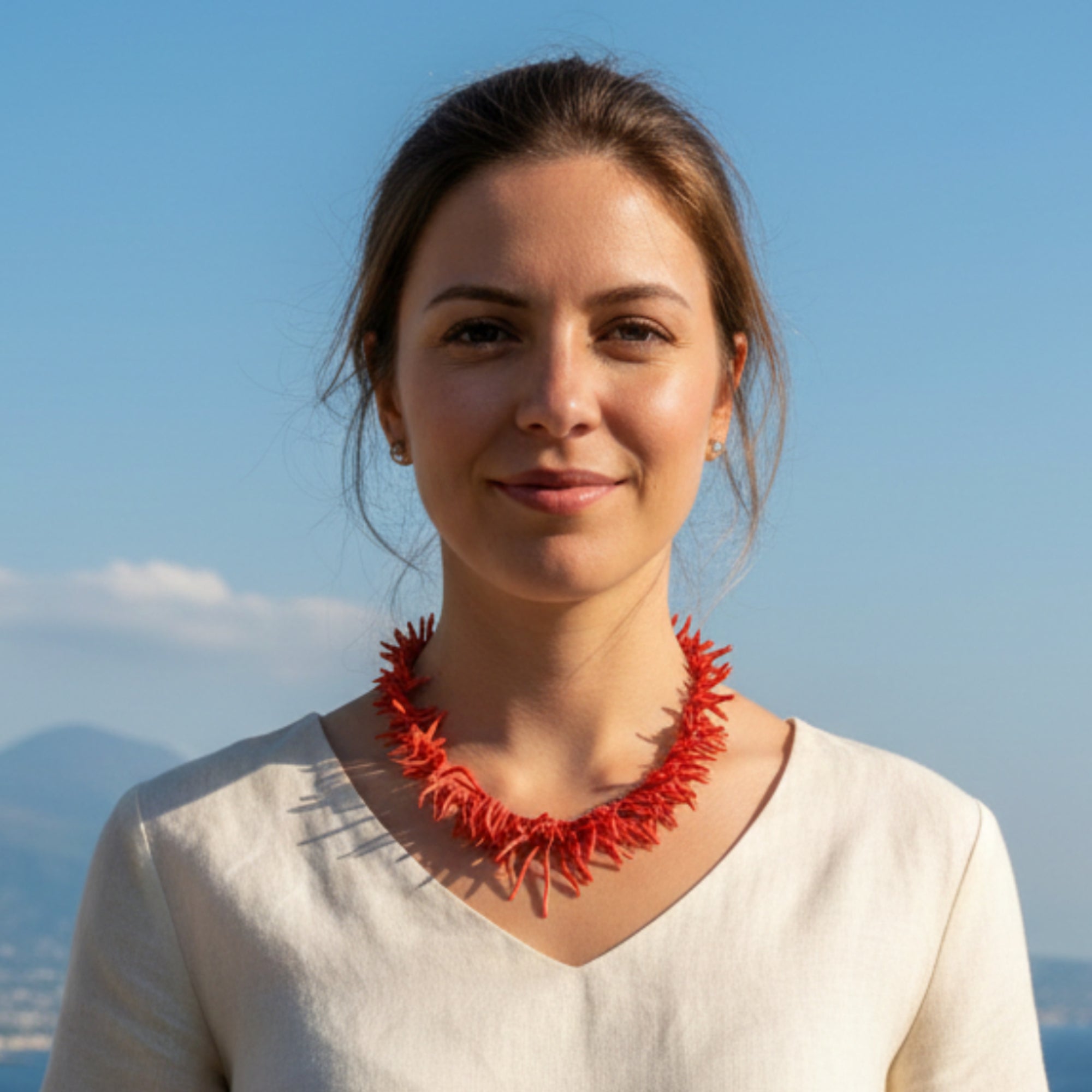 珊瑚枝與925銀項鍊