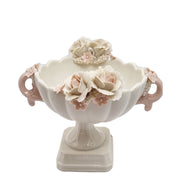 Capodimonte porcelain cup with blue flowers, H.16 cm.