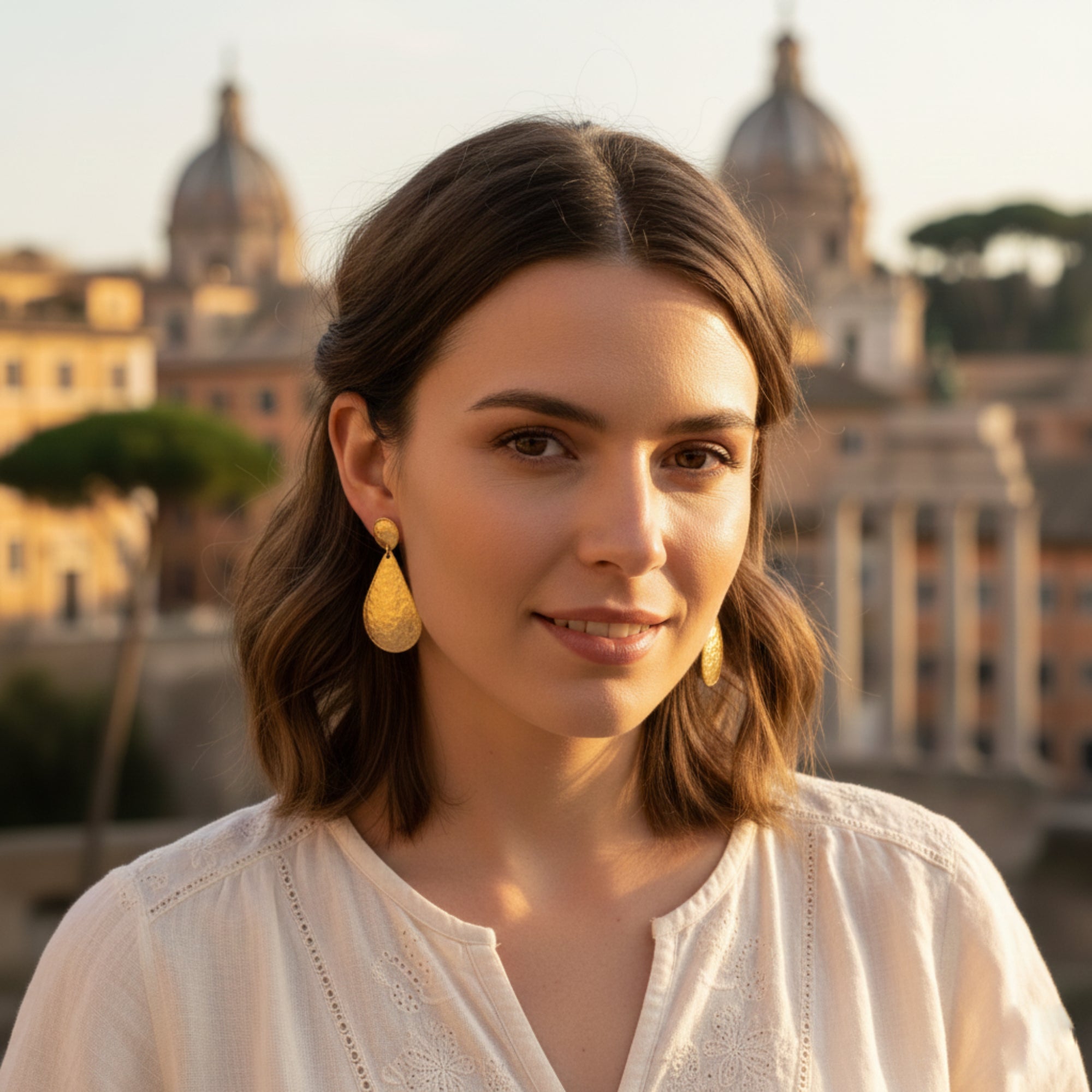 925純銀緞面垂墜耳環