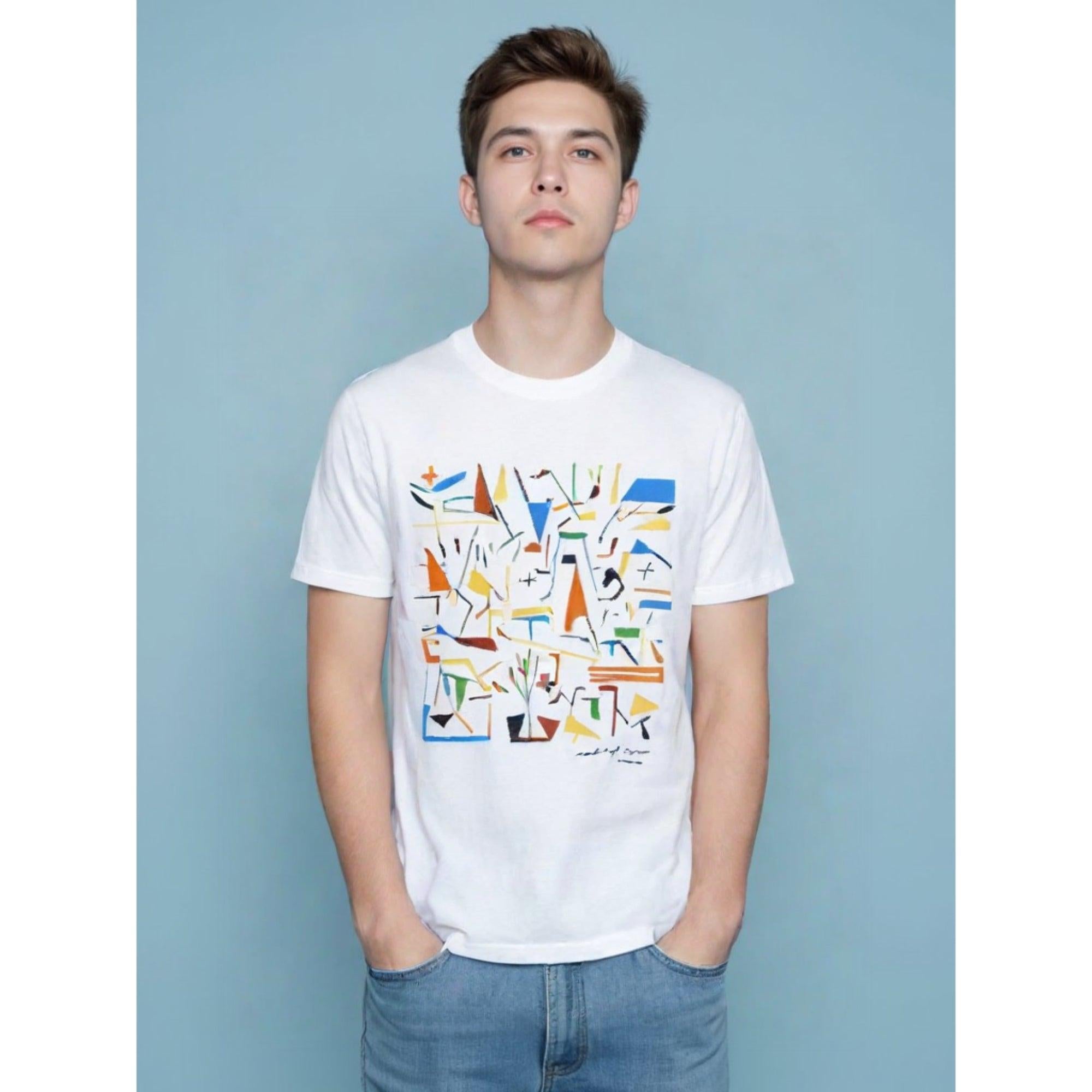 Men's T-Shirt Inspired by Paladino's Art – Style and Creativity