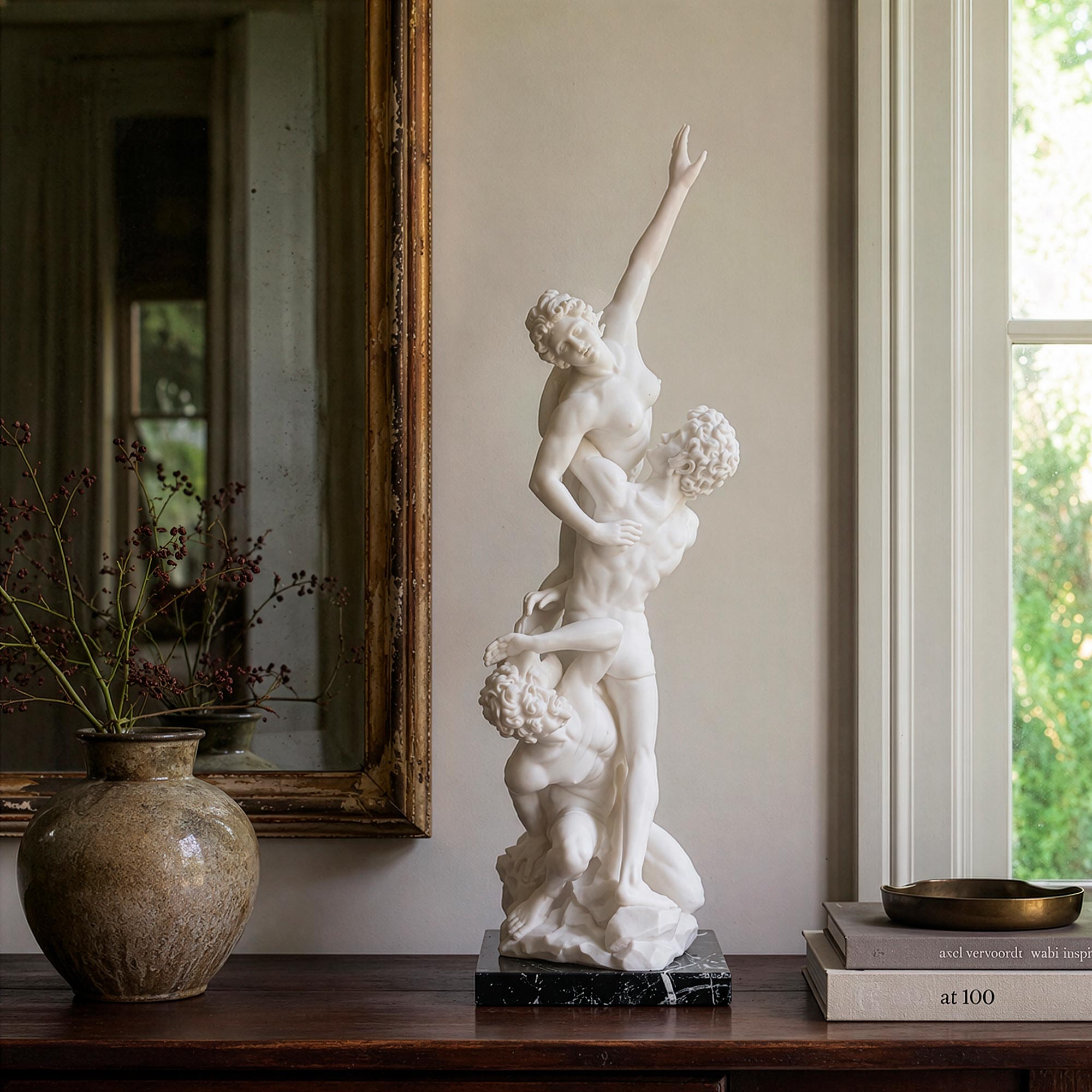 Marmorskulptur des Raubs der Sabiner von Giambologna