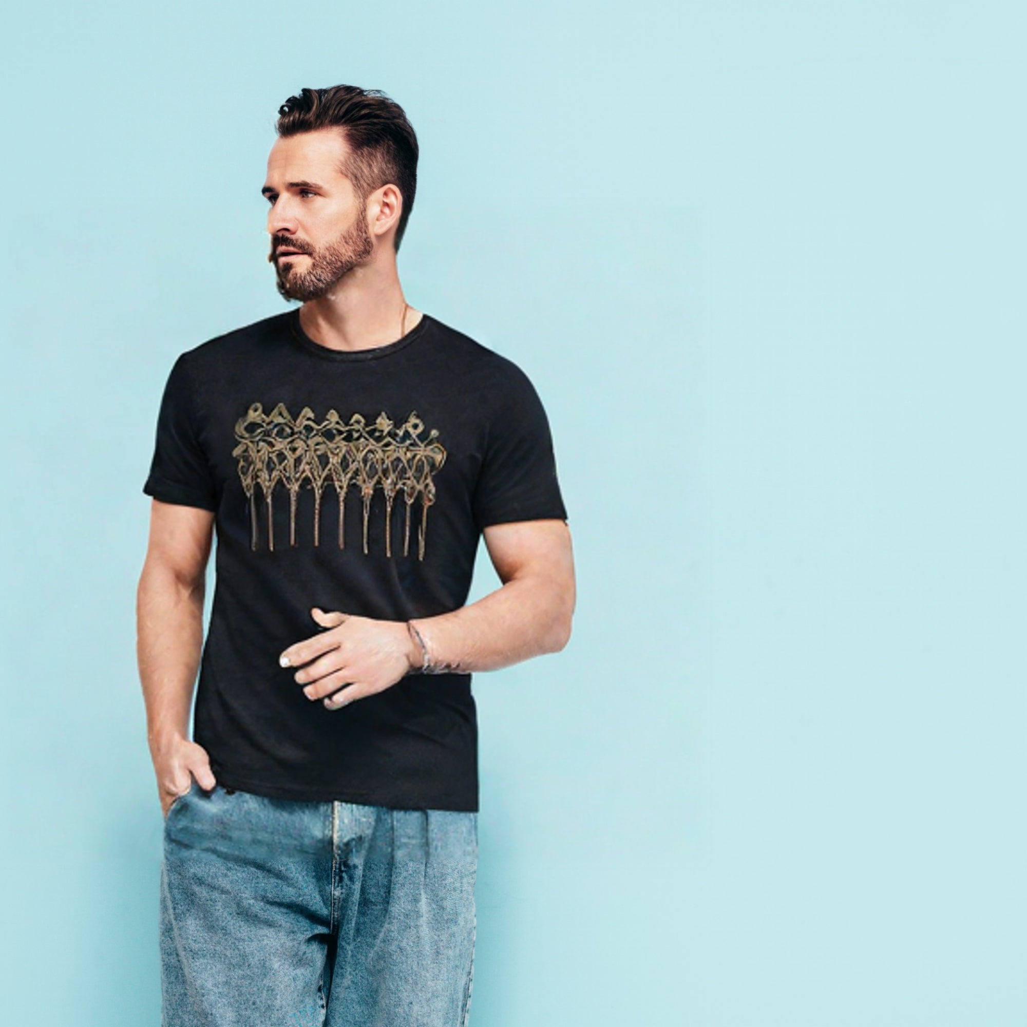 T-shirt uomo in cotone ispirata ai giardini e all’arte di Villa Rufolo.