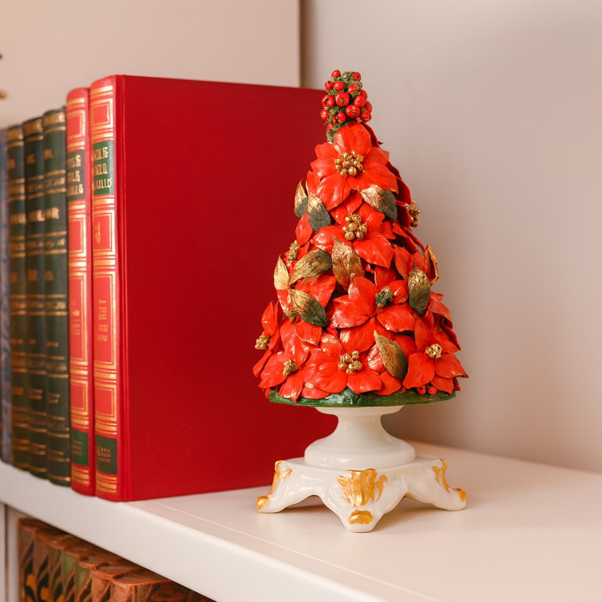 Albero di Natale in Porcellana Capodimonte Stelle di Natale