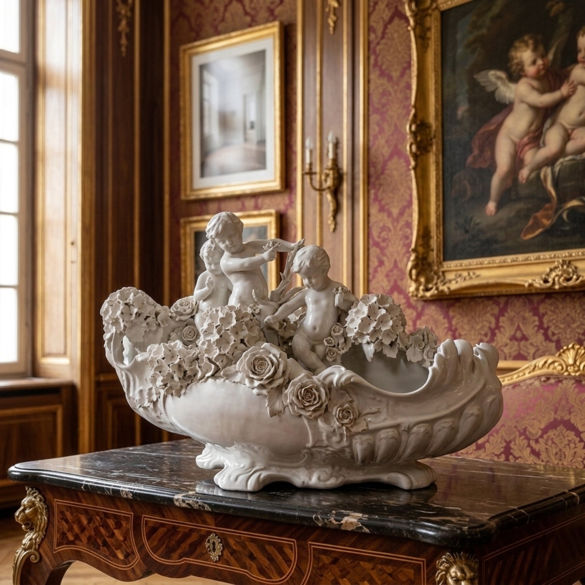 Ванна с Путти - фарфор Каподимонте – Museum Shop Italy