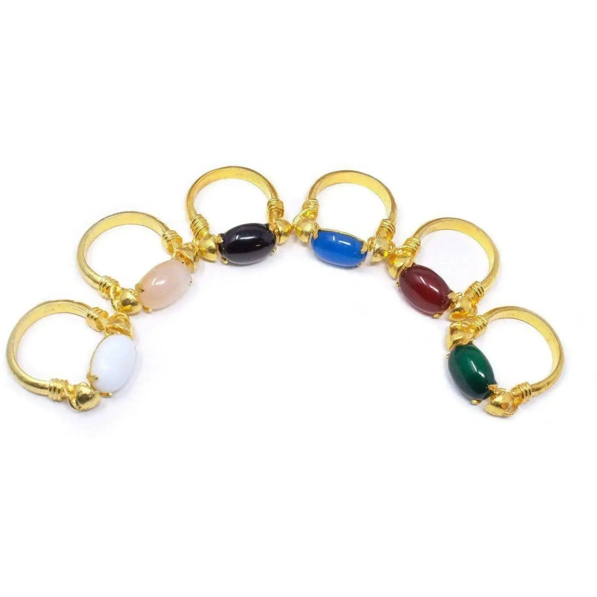 Anillos de oro con piedras naturales joyas pompeyanas