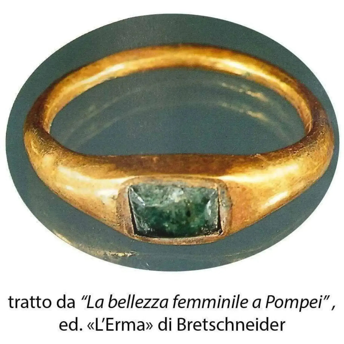 Herculaneum gold ring, 18K gold plated