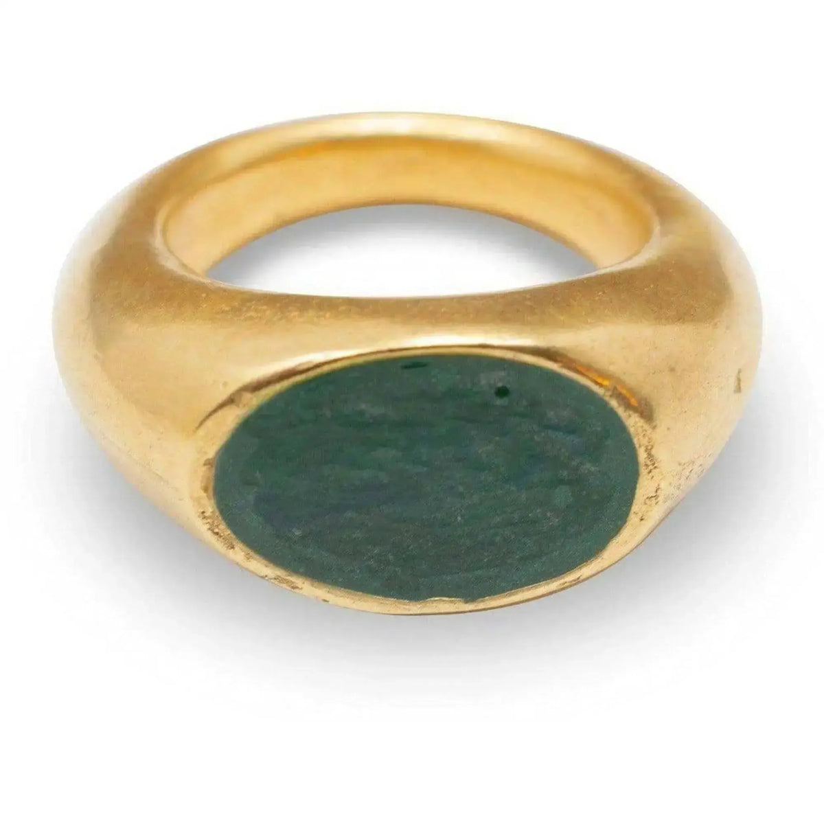 Anillo esmaltado clásico de Herculano en plata y oro.