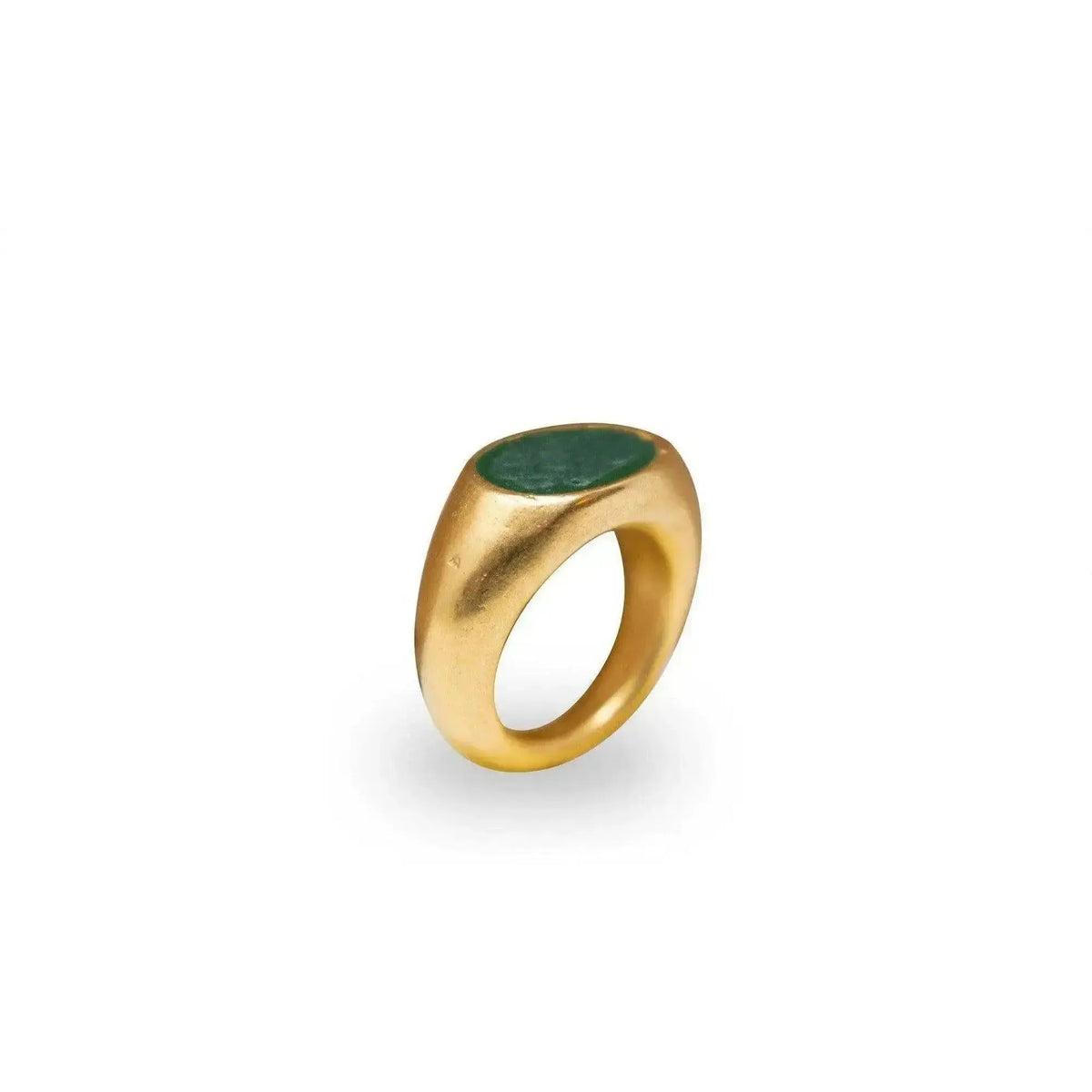 Ercolano silver and precious ring, 18K gold plated