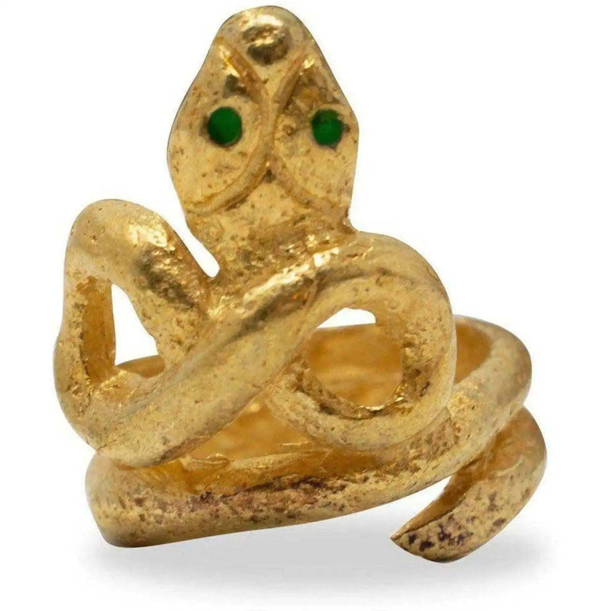 Anillo serpiente trenzado de Pompeya chapado en oro