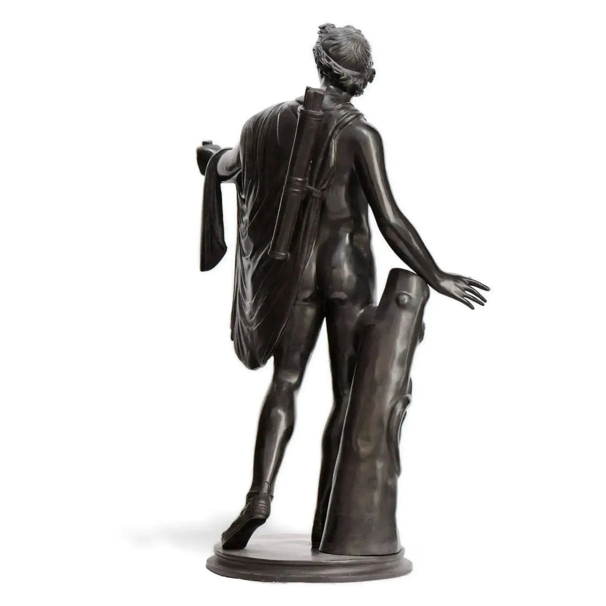 Apollo Belvedere Bronzestatue aus den Vatikanischen Museen. Rückansicht