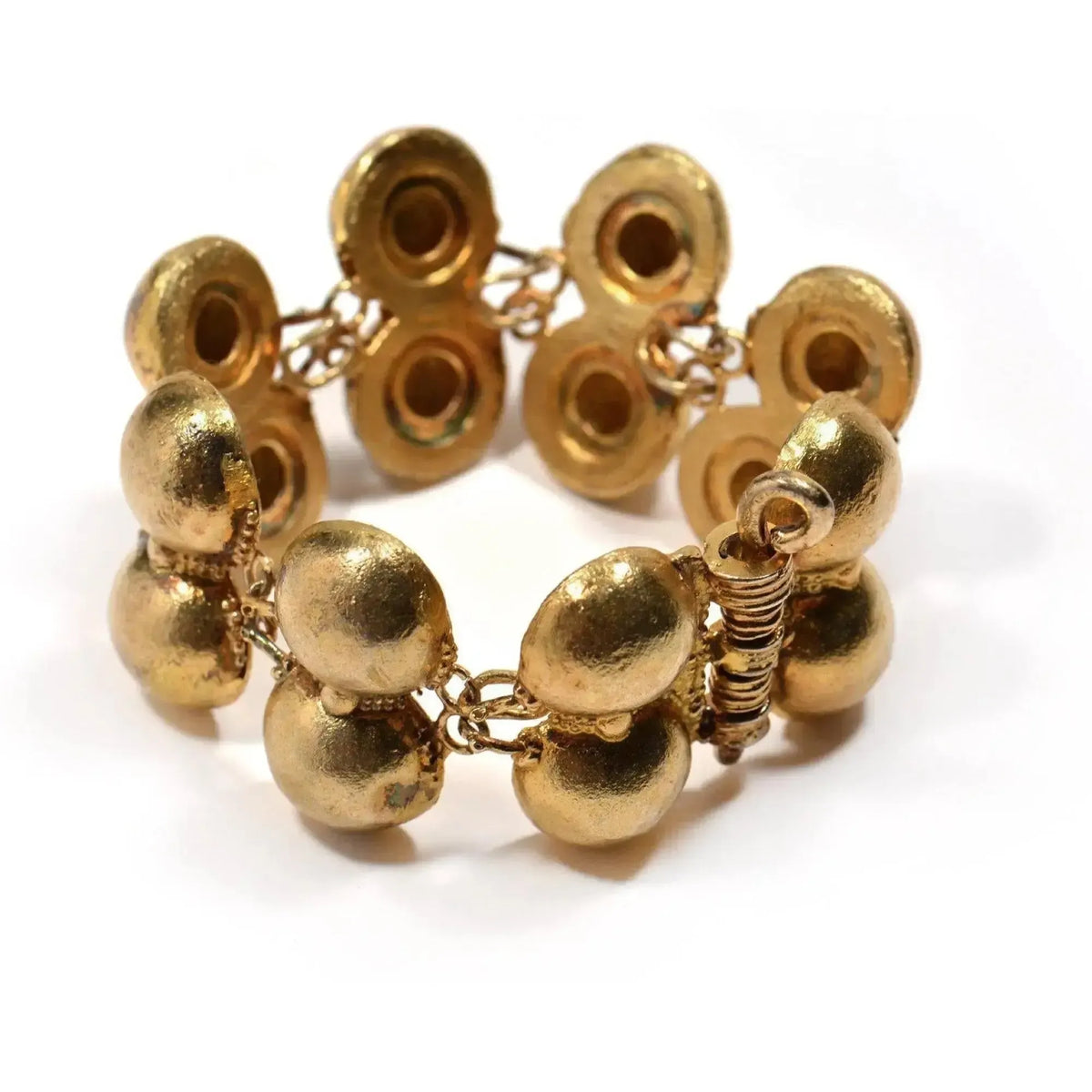 Pulsera de oro de 18k inspirada en Pompeya, armilla plateada