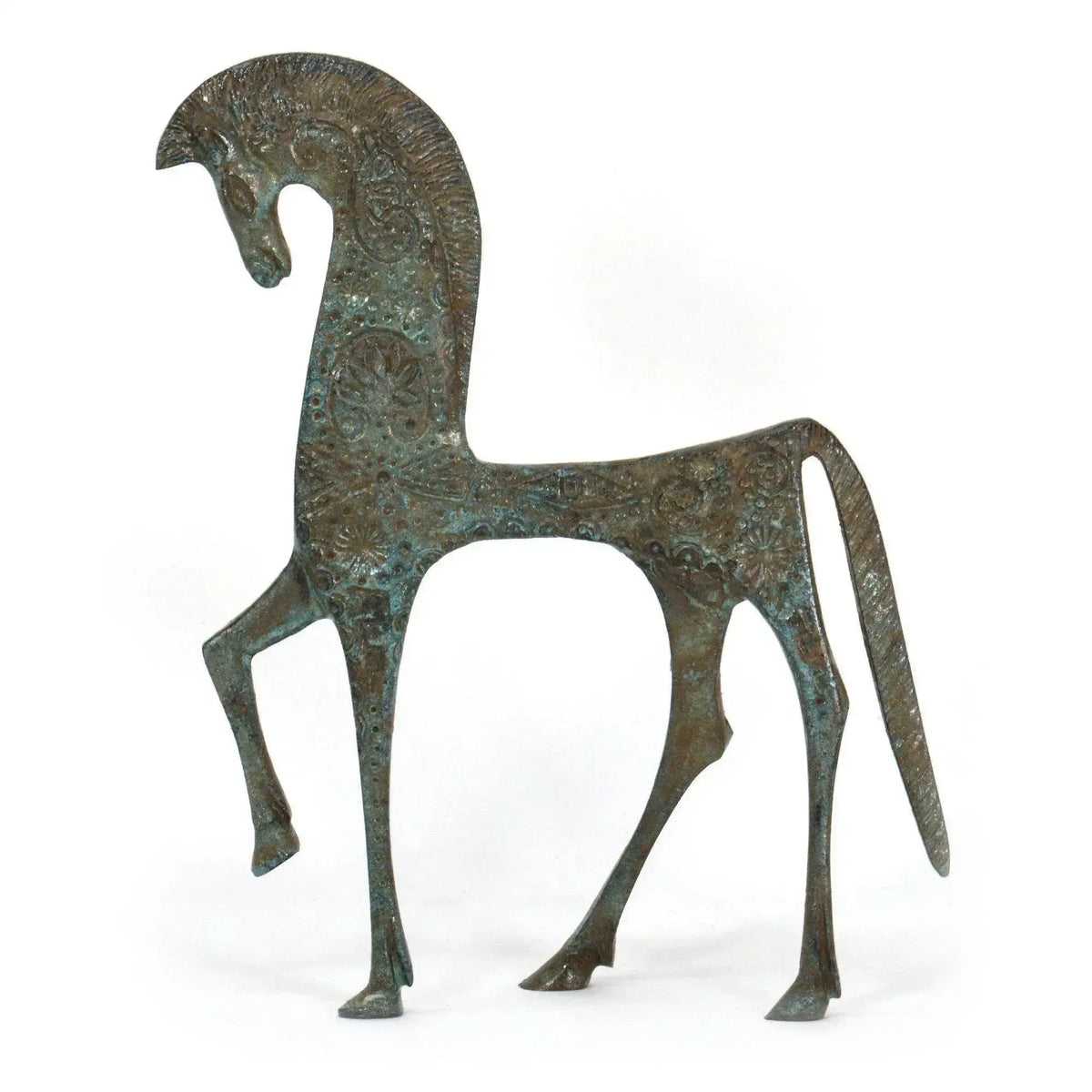 Griechische Pferdestatue aus Bronze