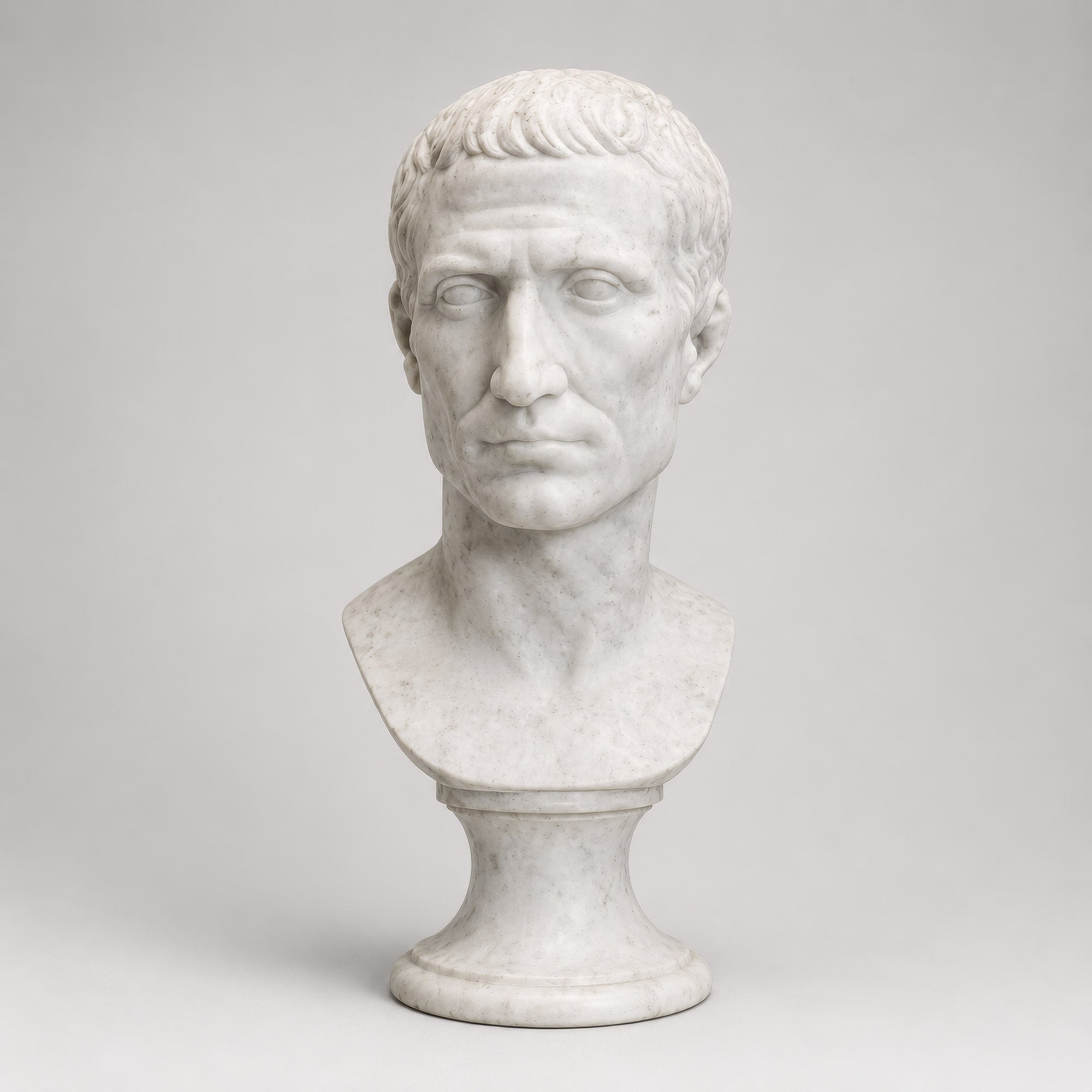 New - Giulio Cesare - Bust Sculpted in marble 47 cm