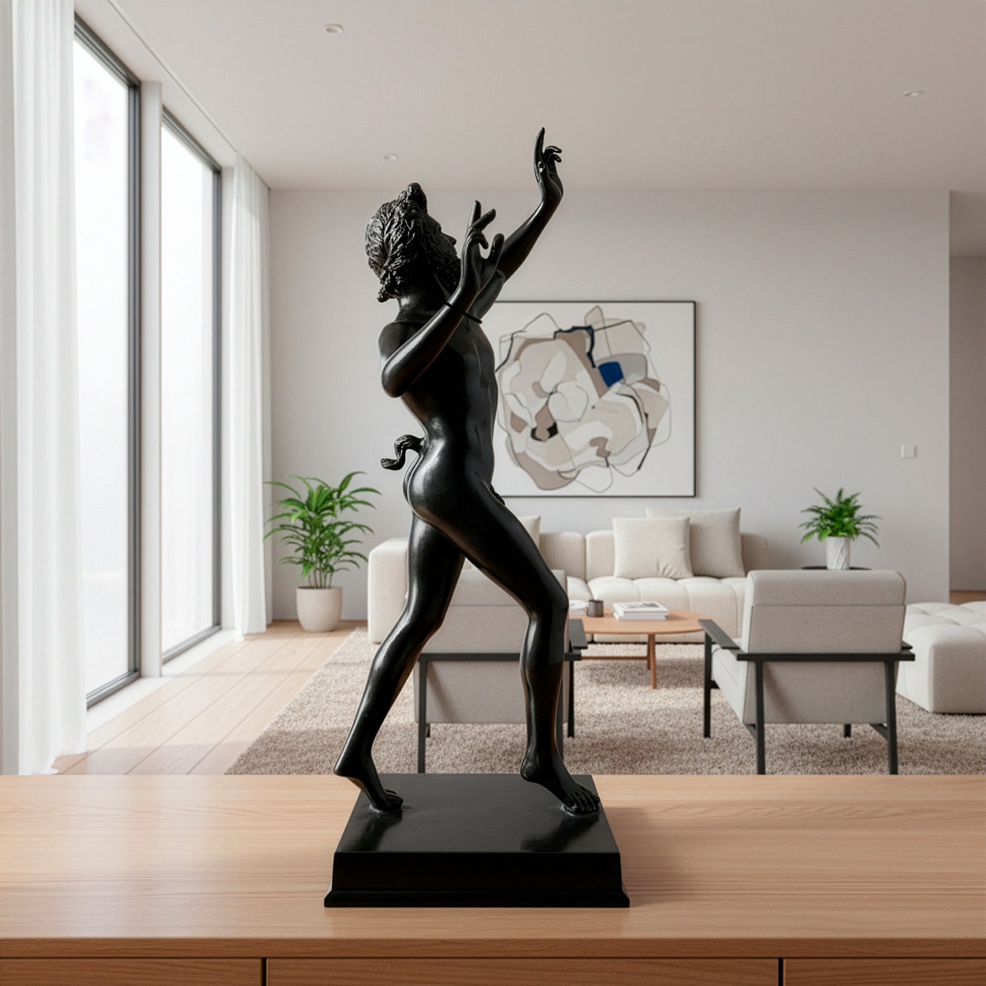 Fauno danzante in bronzo - Statua 37,5 cm