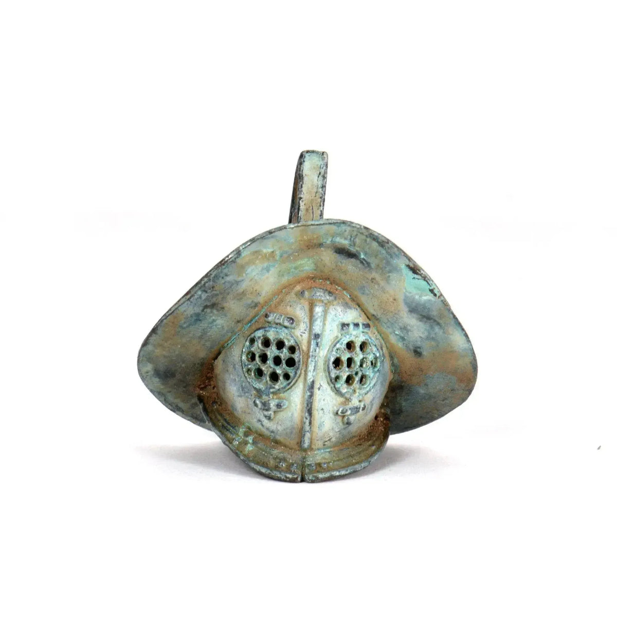 Römisch-thrakischer Gladiatorenhelm aus Bronze – Kleine Statuette