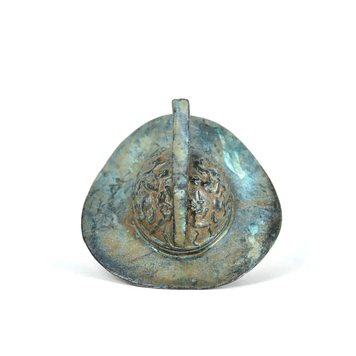 Thrakischer Gladiatorenhelm aus Bronze – Detail auf der Rückseite