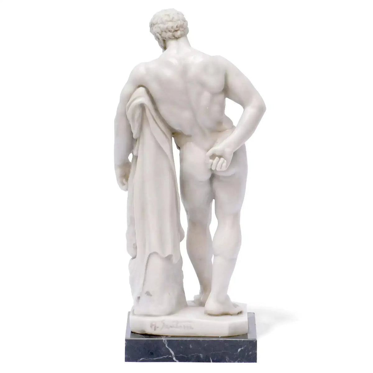 Scultura in Marmo di Ercole Farnese - 26 cm vista posteriore 