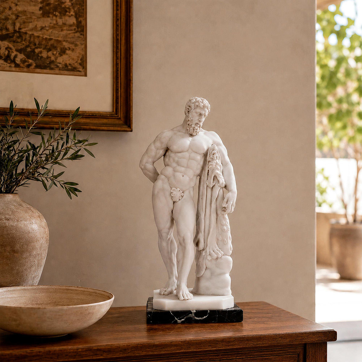 Marmorskulptur des Herkules Farnese - 33 cm