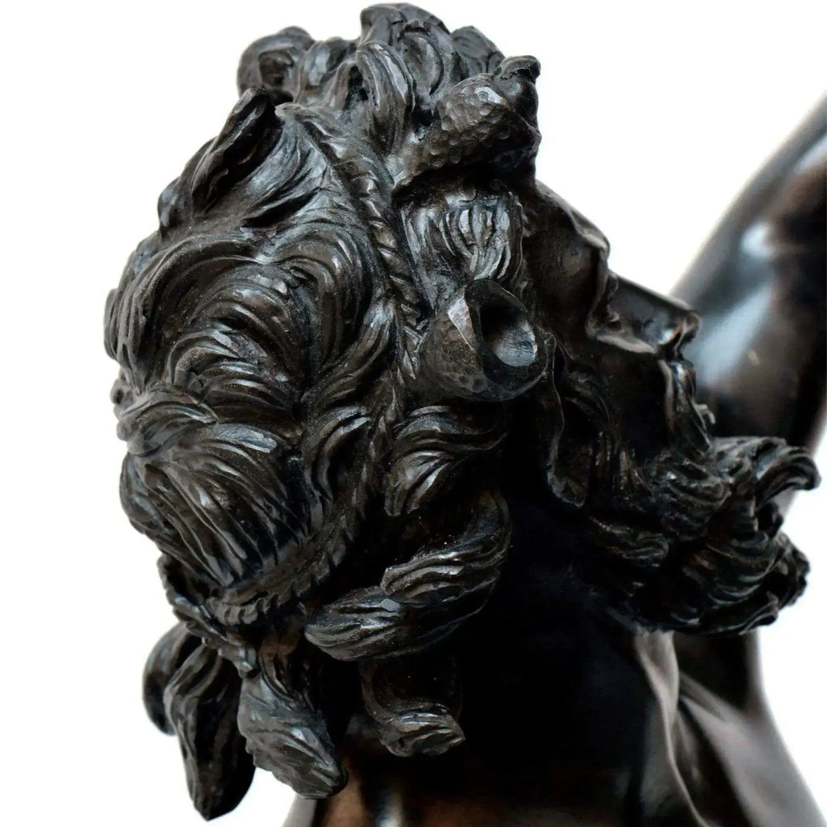 Tanzender Faun, Haus des Fauns. Detail auf den Haaren.