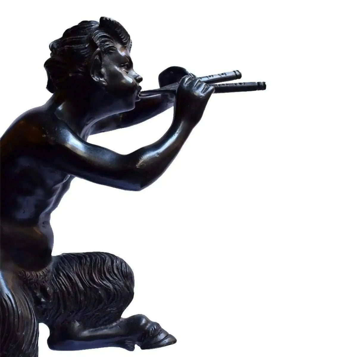 Der Faun mit den Pfeifen, Bronzestatue