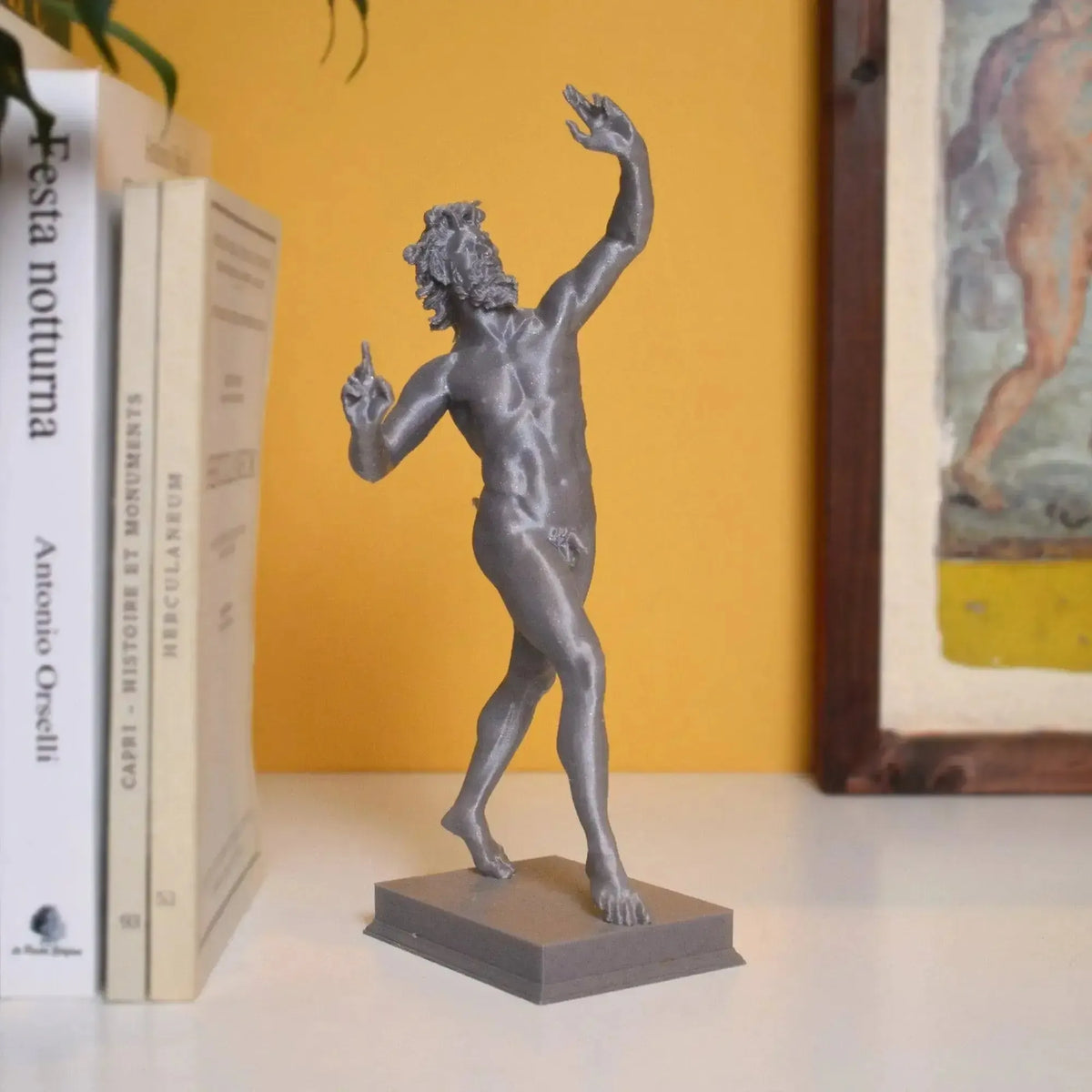 Dreidimensionale tanzende Faun-Statue aus Pompeji