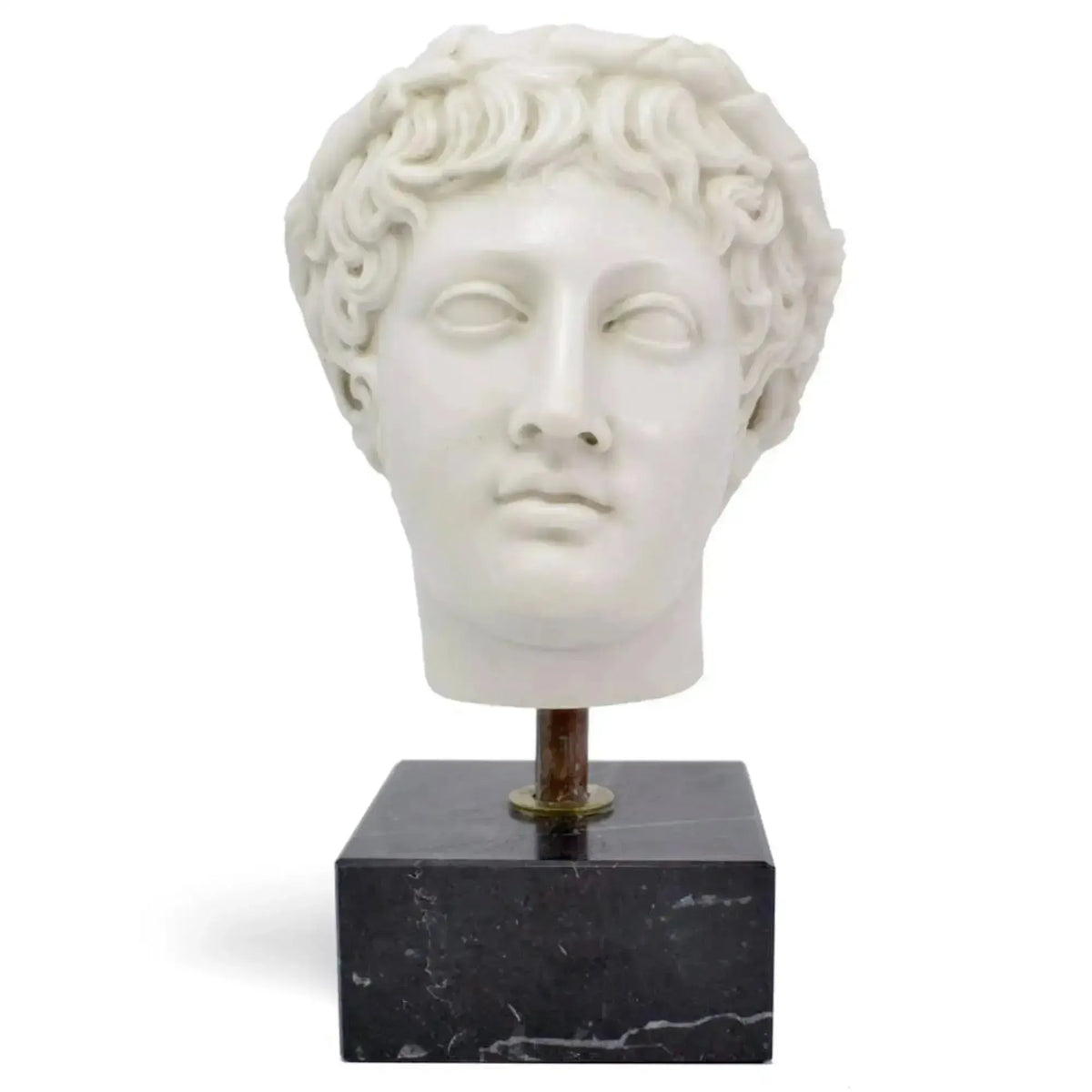 Gesicht des jungen Gottes Bacchus (Dionysos) aus Marmor