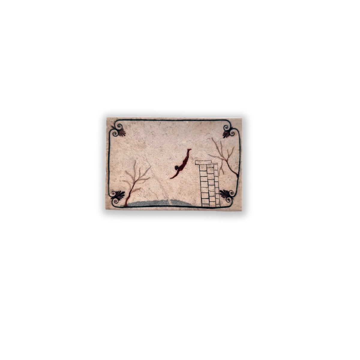 Art eraser with fresco of the Diver – symbol of the passage from life to death

