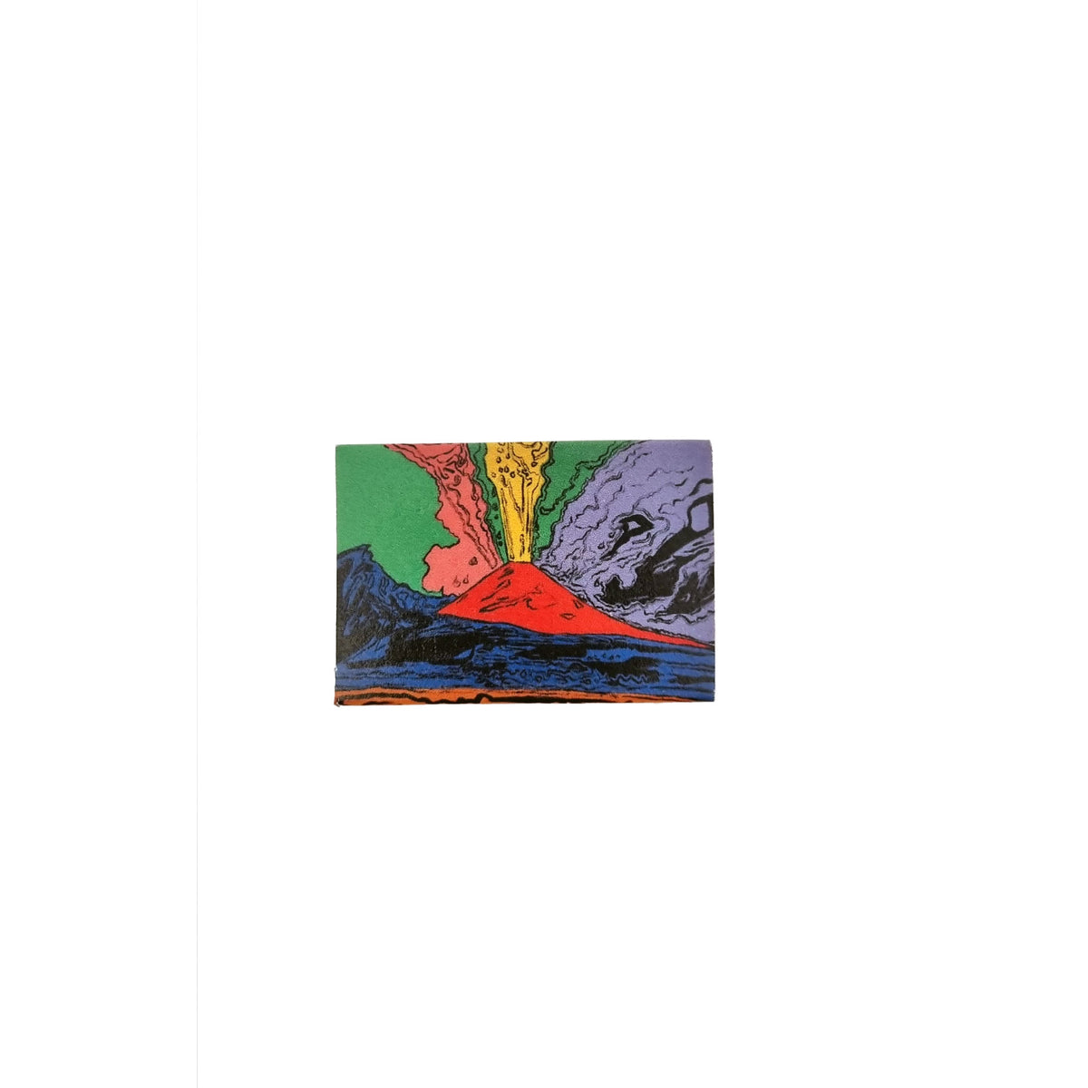 Eraser with Pop Art graphic of Vesuvius – colorful reinterpretation by Andy Warhol (1985)