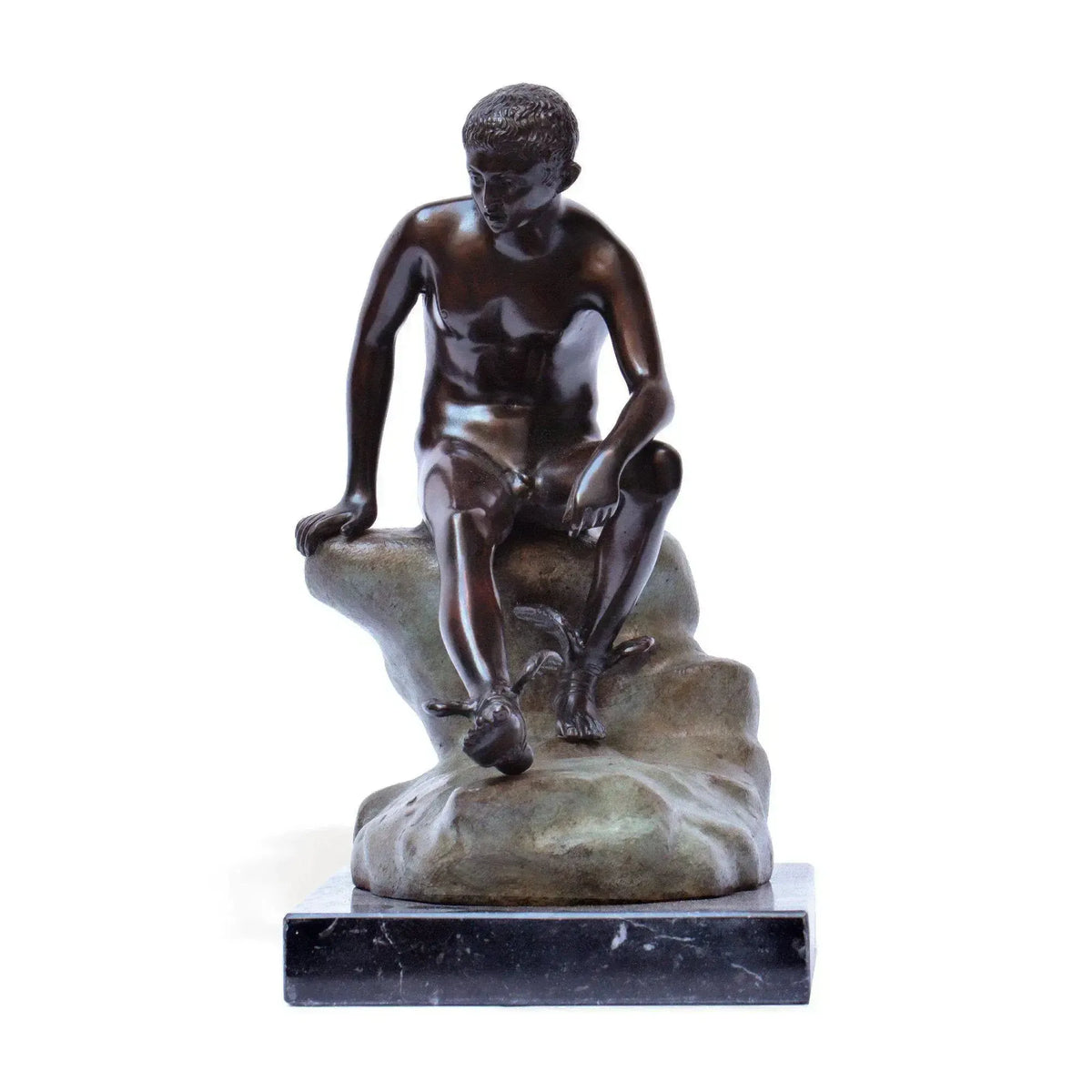 Hermès au repos statue en bronze