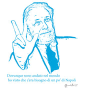 T-shirt Luciano De Crescenzo Scudetto Napoli