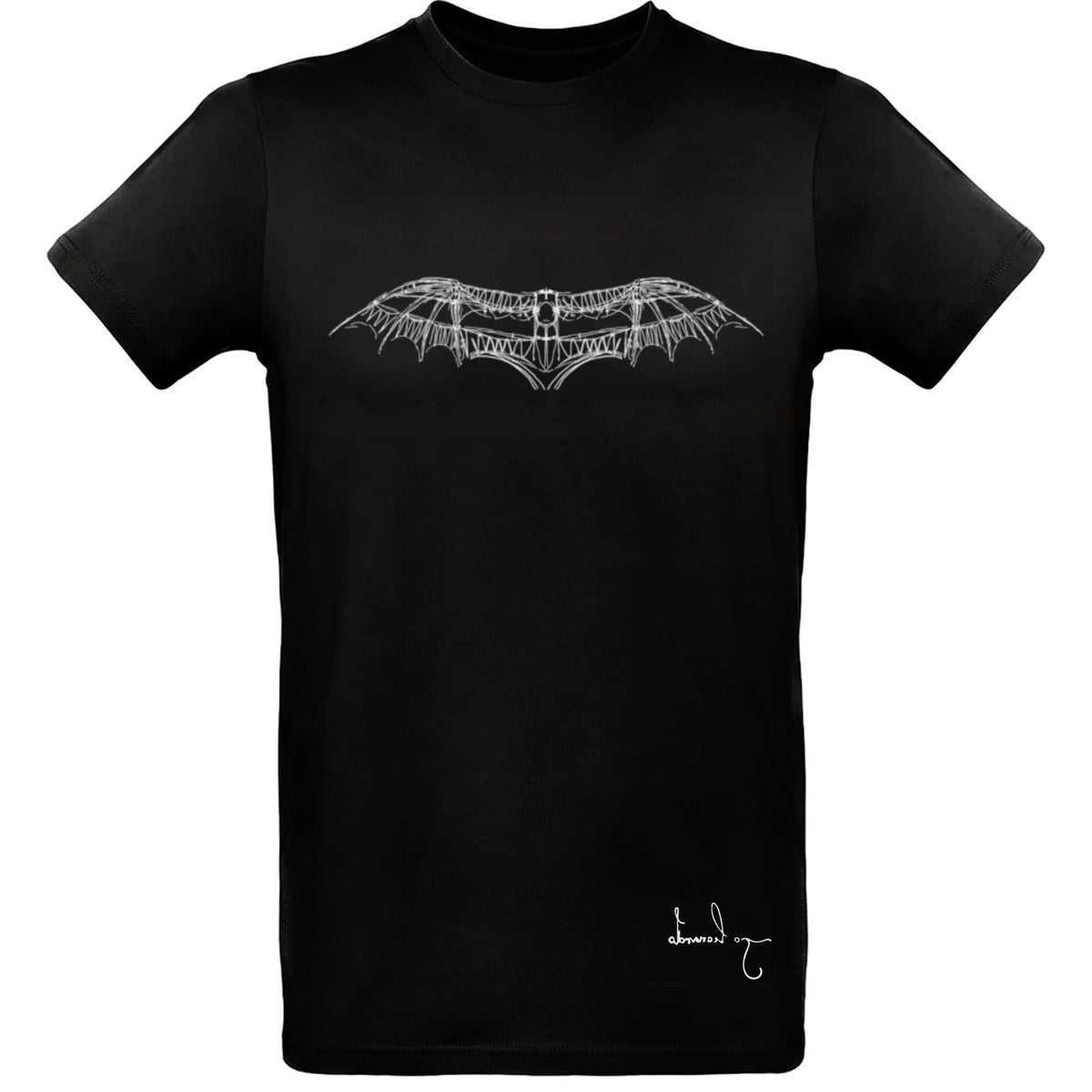 T-shirt avec design de l'aile mécanique de Léonard de Vinci