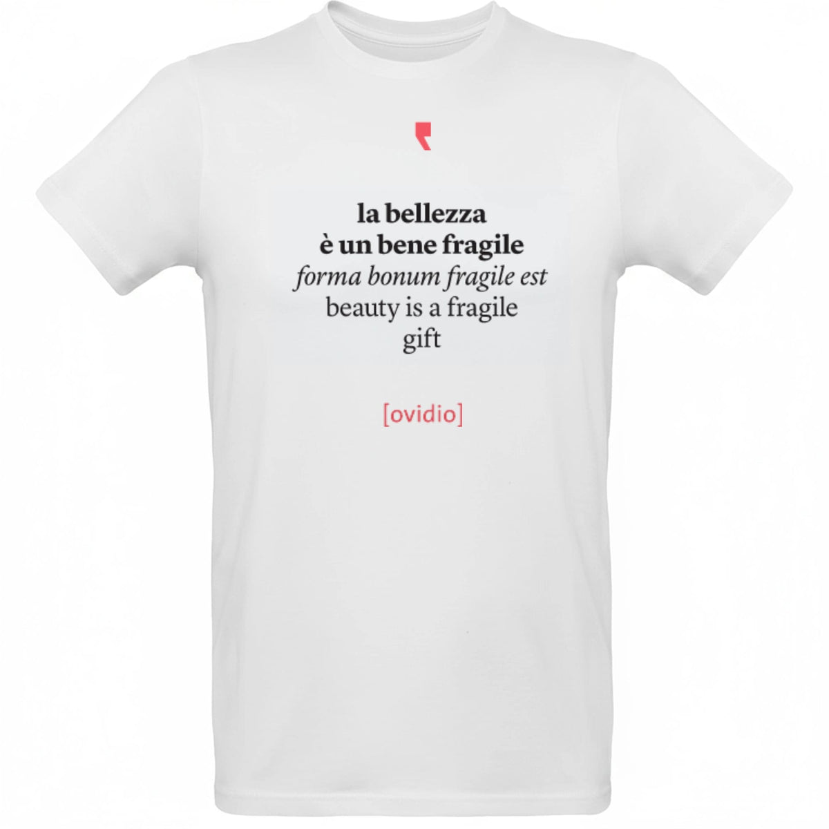 T-shirt homme « Ovide Conceptuel » avec un graphisme artistique inspiré des thèmes de la poésie classique.