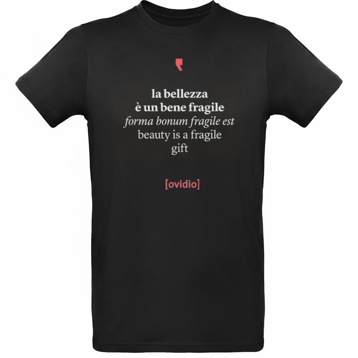 T-shirt homme « Ovide Conceptuel » avec un graphisme artistique inspiré des thèmes de la poésie classique.