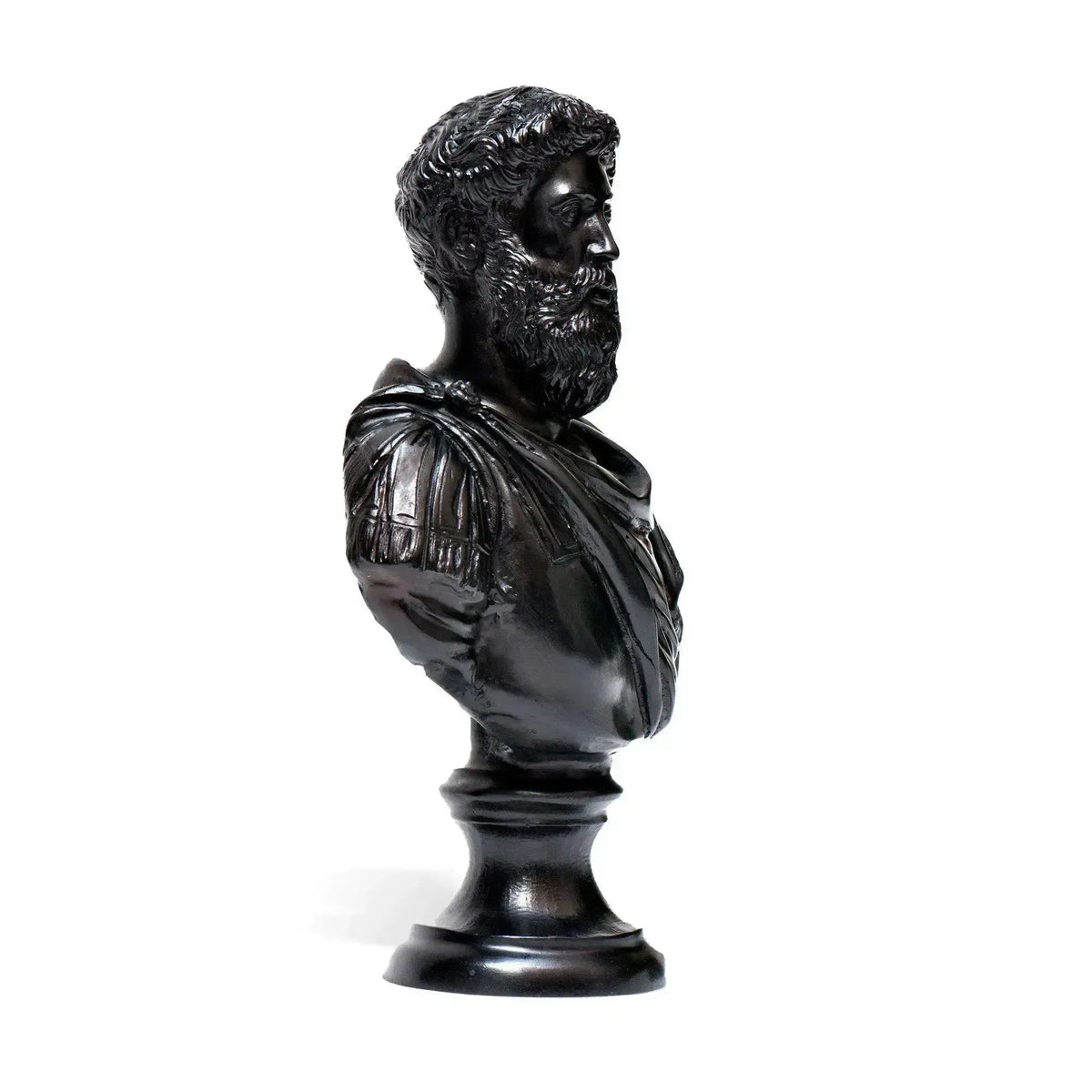 Seitenansicht der Statue von Marcus Aurelius, die online zum Verkauf steht.