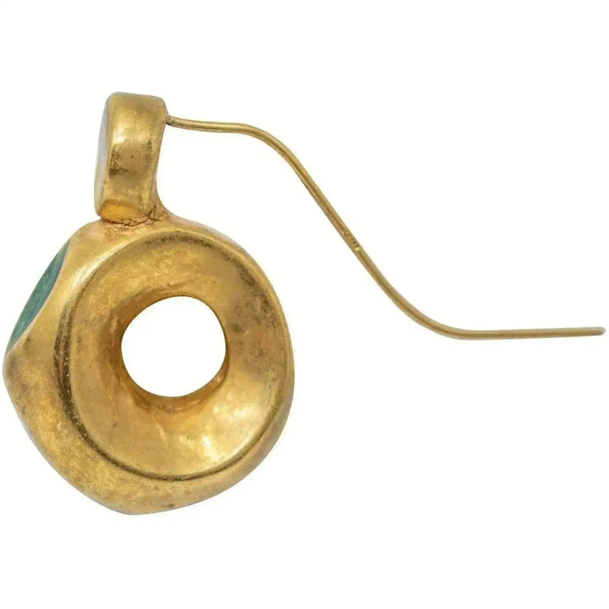 Boucles d'oreilles classiques avec pierres naturelles, argent plaqué or
