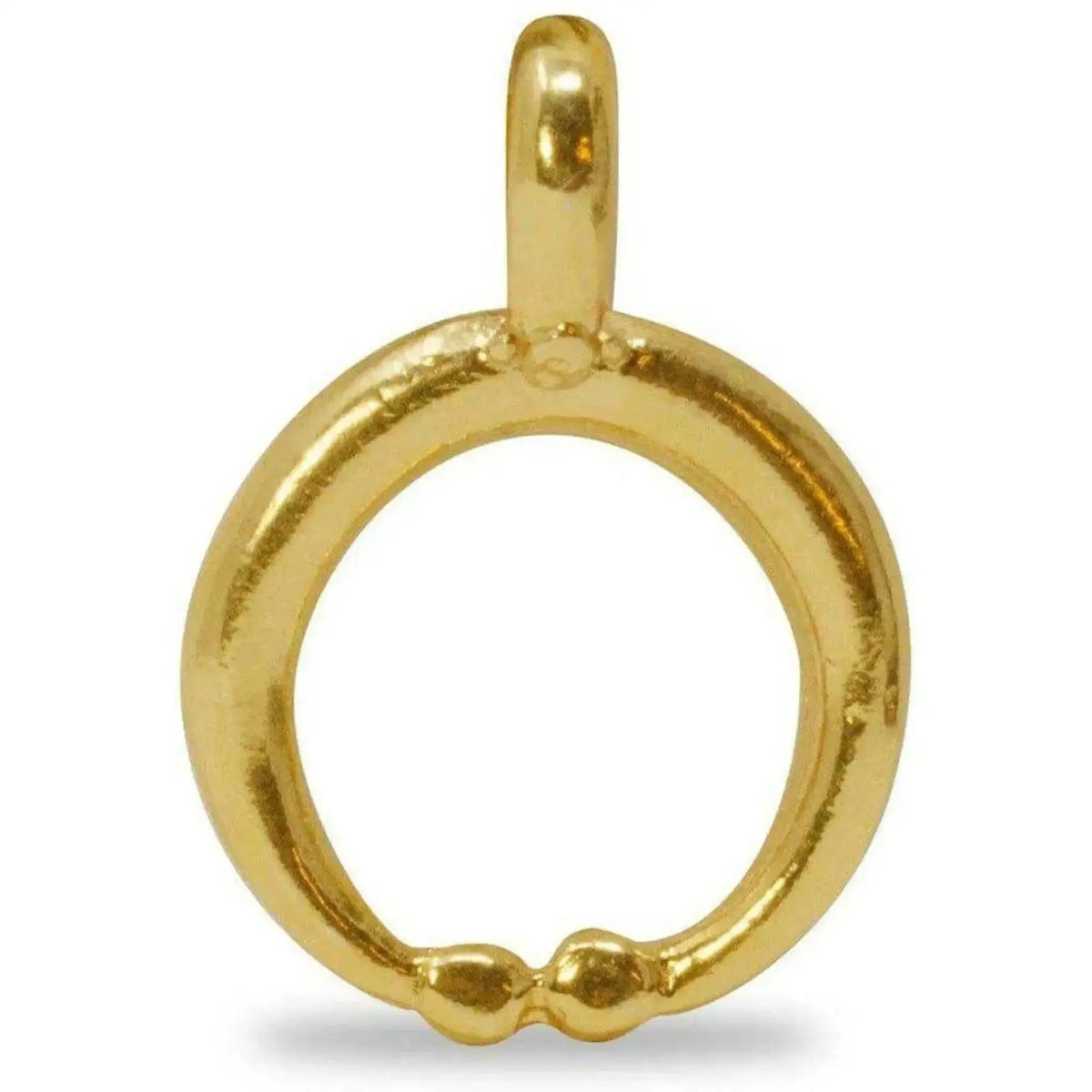 Amuleto romano "luna creciente" en plata 925 bañada en oro de 18 kt