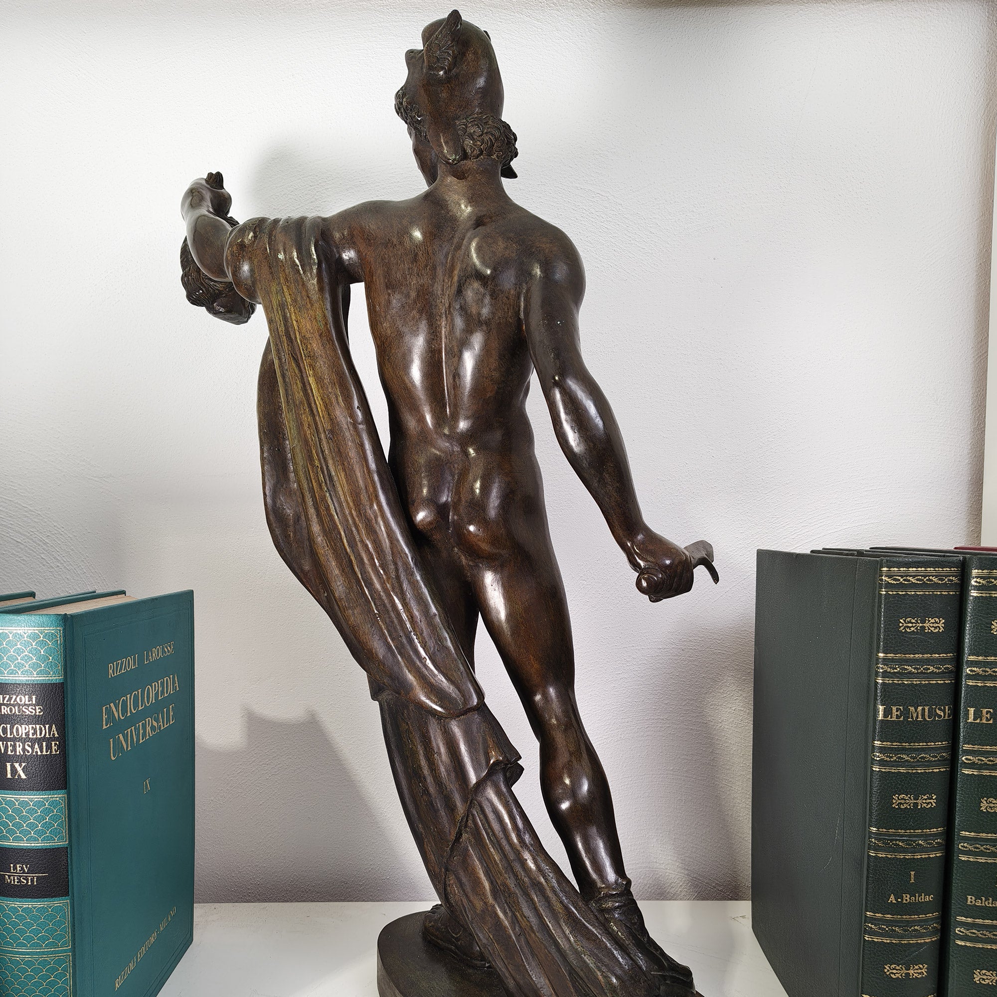 Perseo con testa di Medusa, scultura in bronzo cera persa, scuola napoletana