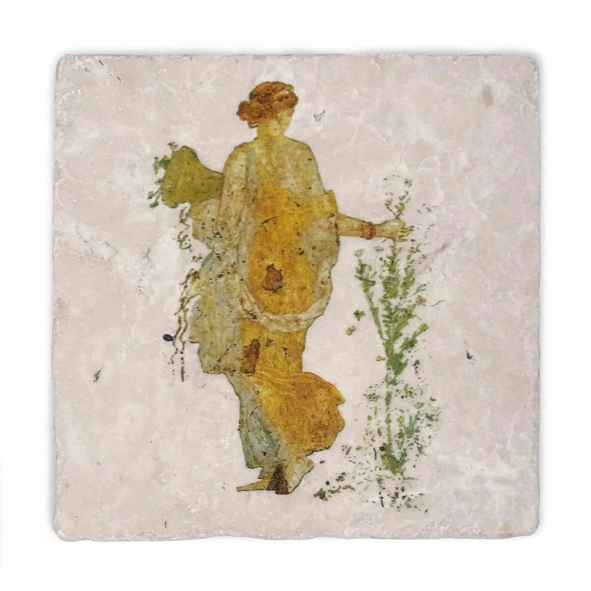 Die griechische Nymphe „Flora di Stabiae“, Botticino-Marmorfliese.