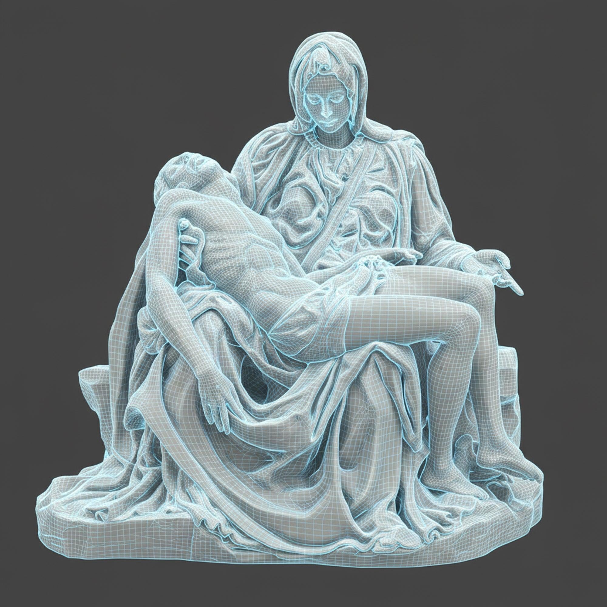 🗿 Pietà di Michelangelo – Riproduzione 3D (20 cm)