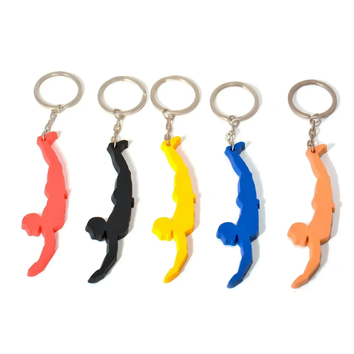 Llavero de buzo Paestum en negro, rojo, amarillo, azul y dorado