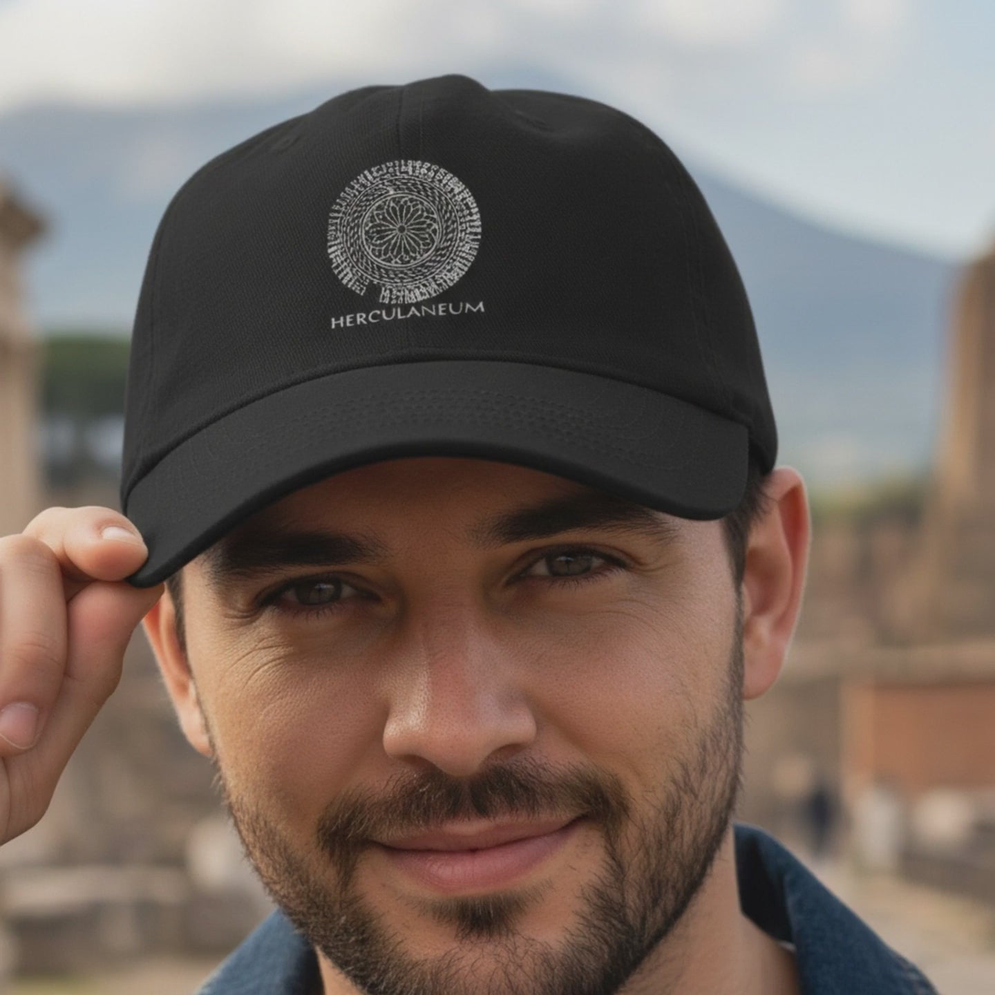 Cappello nero con spirale di Ercolano
