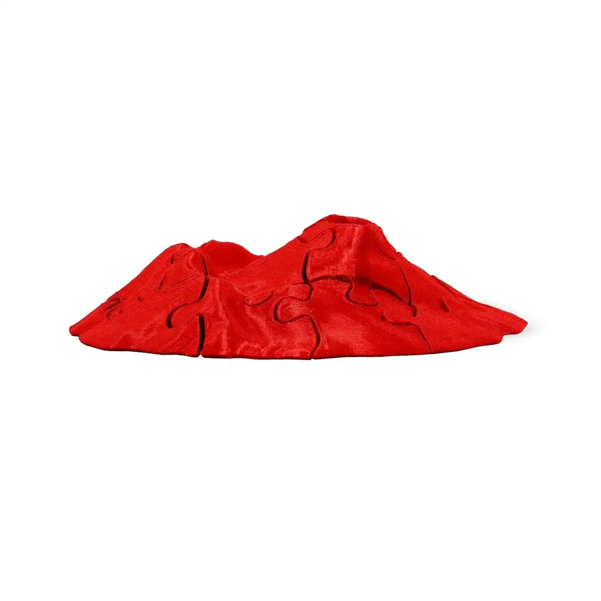 Red 3D printed Vesuvius puzzle