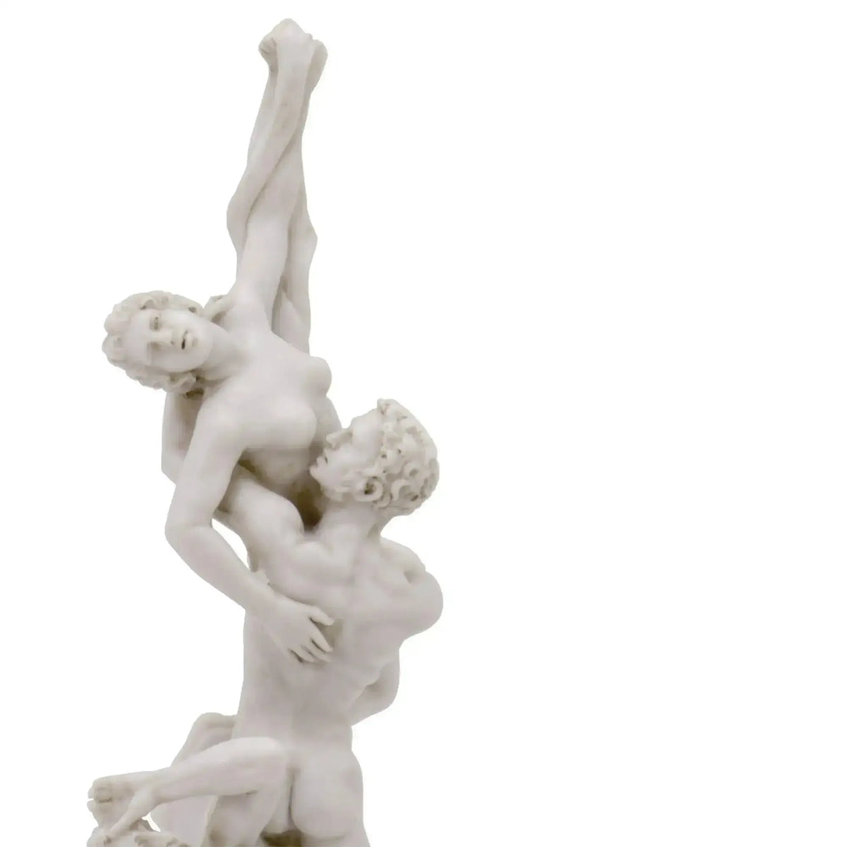 Close-up of the statuette of the Rape of the Sabine Women by Giambologna.