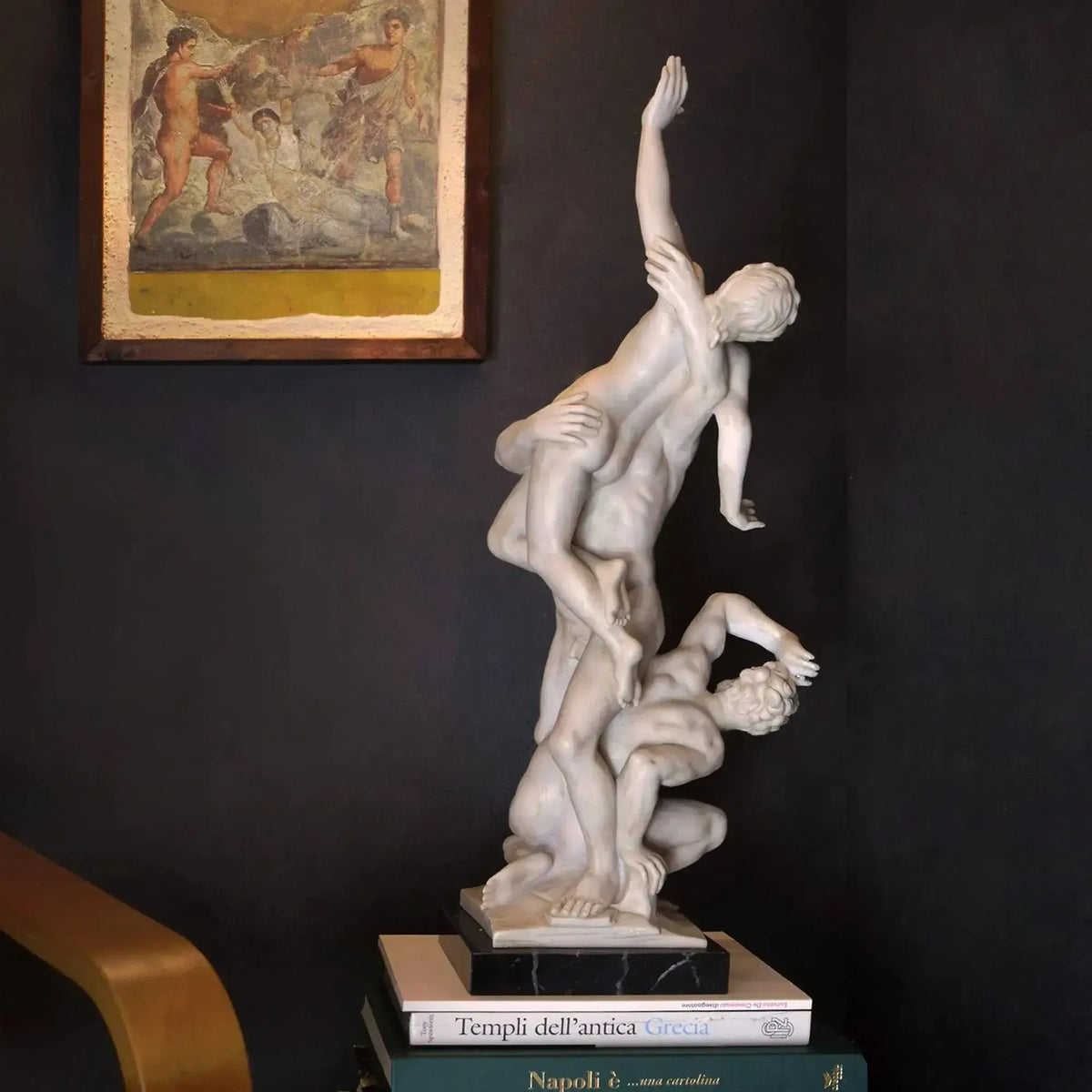 Marmorstatue der Vergewaltigung der Sabinerinnen von Giambologna.